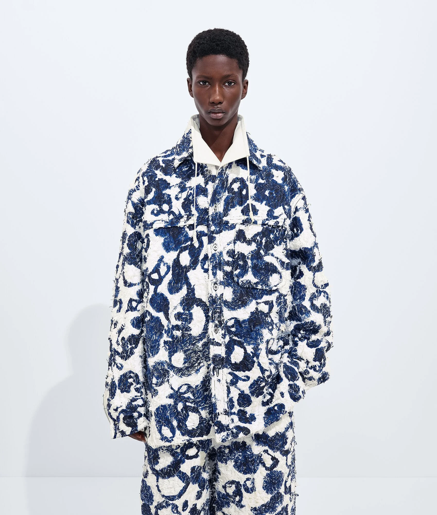 Cotton Fil Coupé Printed Overshirt - 1