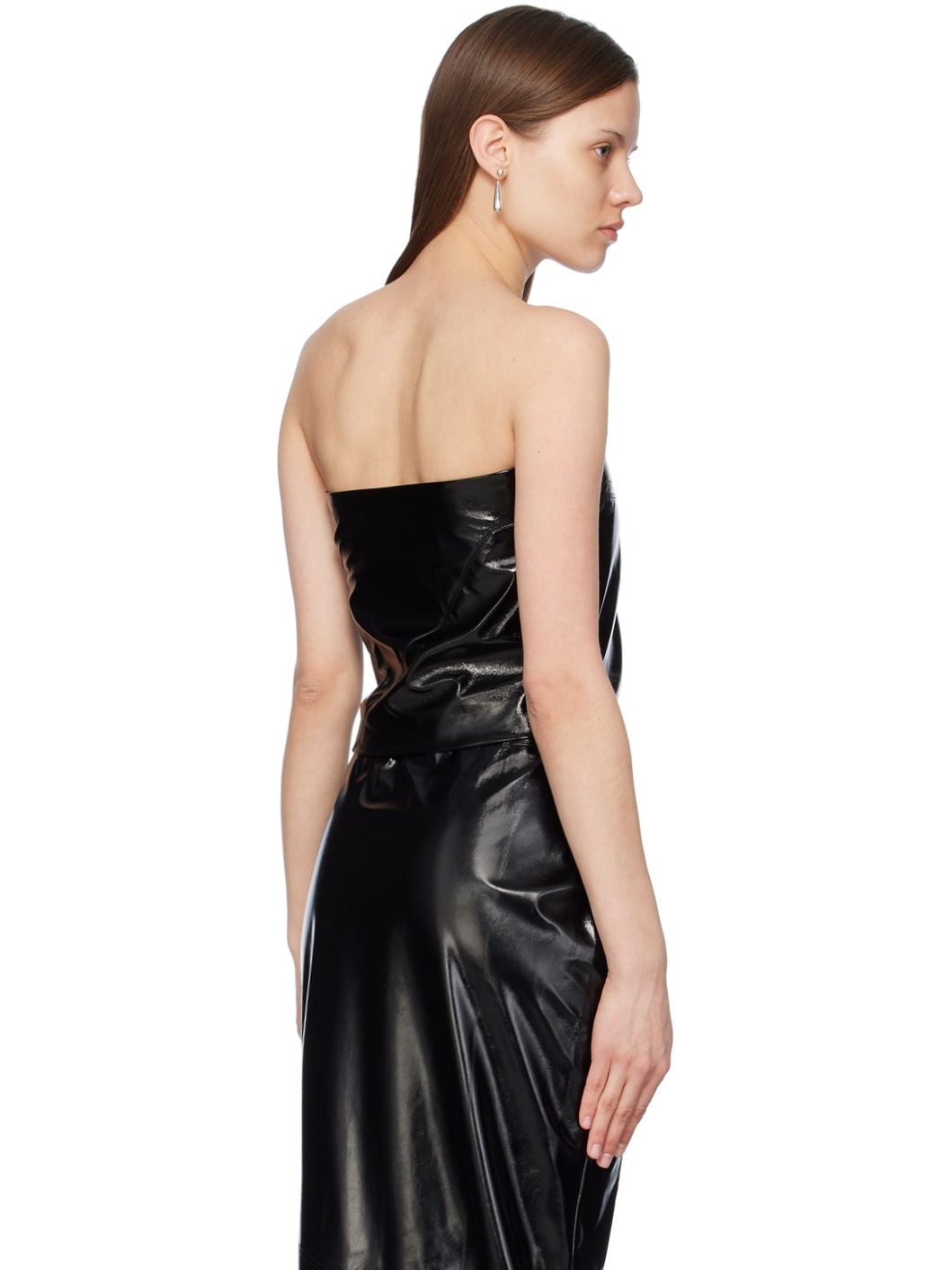 Black Choya Faux-Leather Top - 3