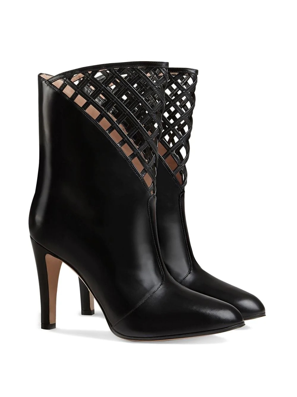 Cutout leather ankle boot - 2