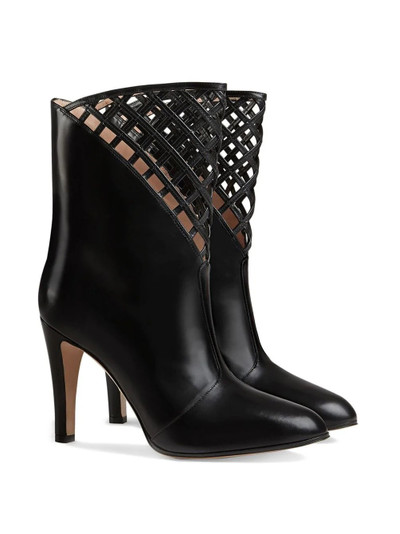 GUCCI Cutout leather ankle boot outlook