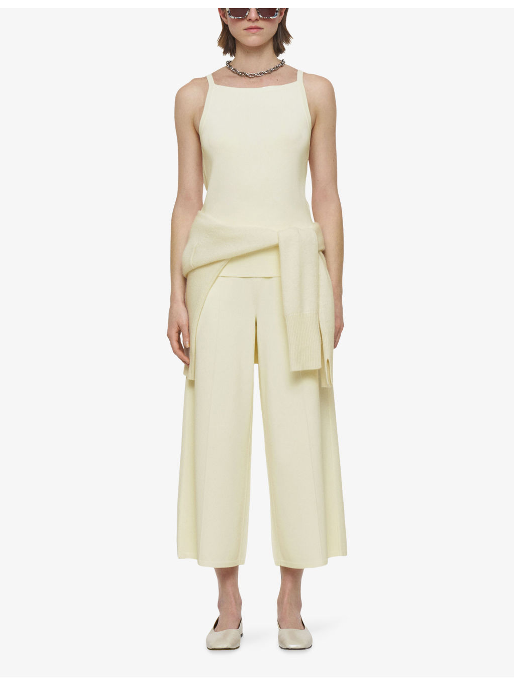 Square-Neck Slim-Fit Stretch-Knit Vest - 2