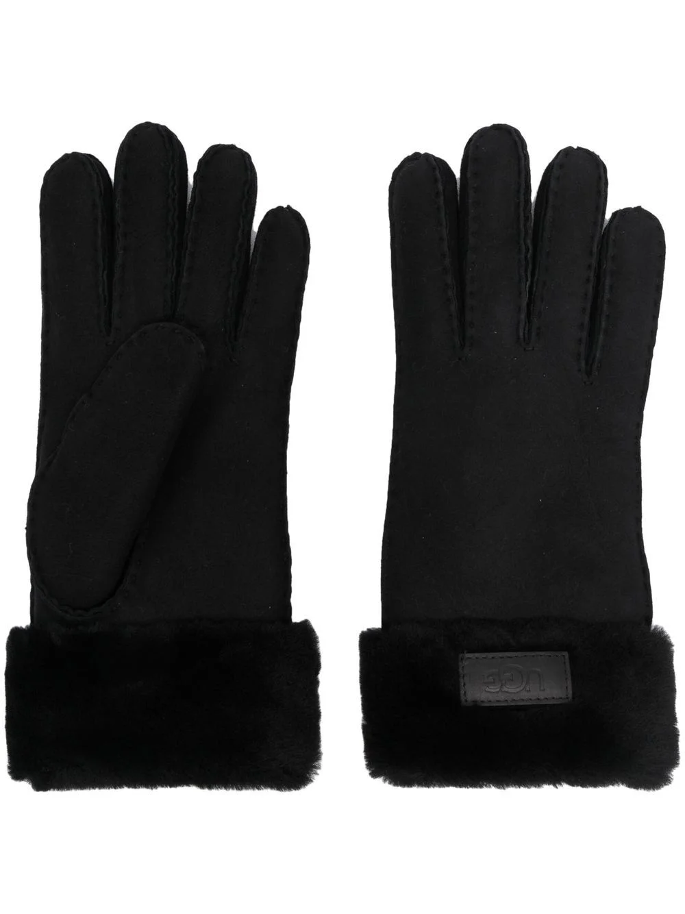 logo-patch gloves - 1