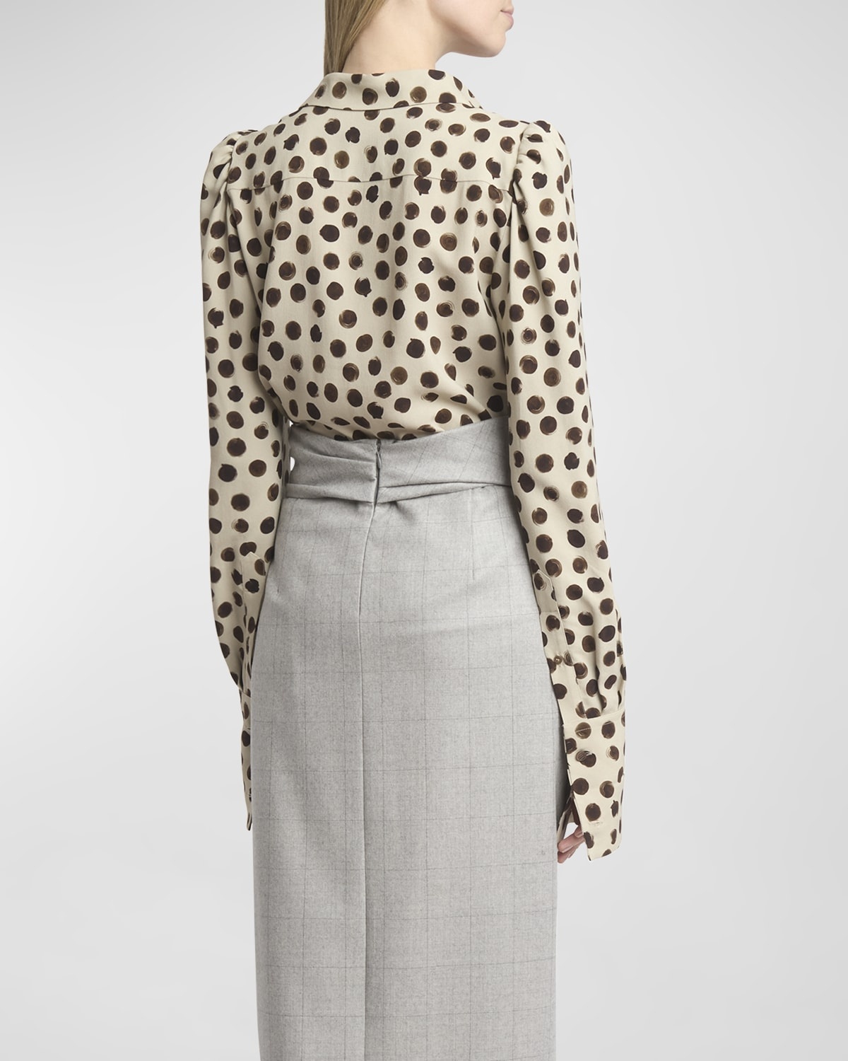 Celindra Polka-Dot Button-Front Shirt - 6