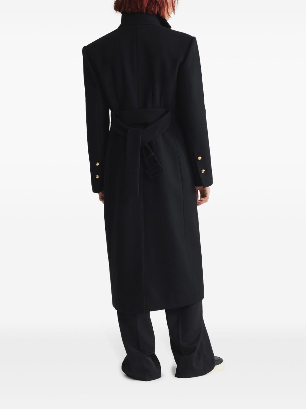 single-breasted wool coat - 3
