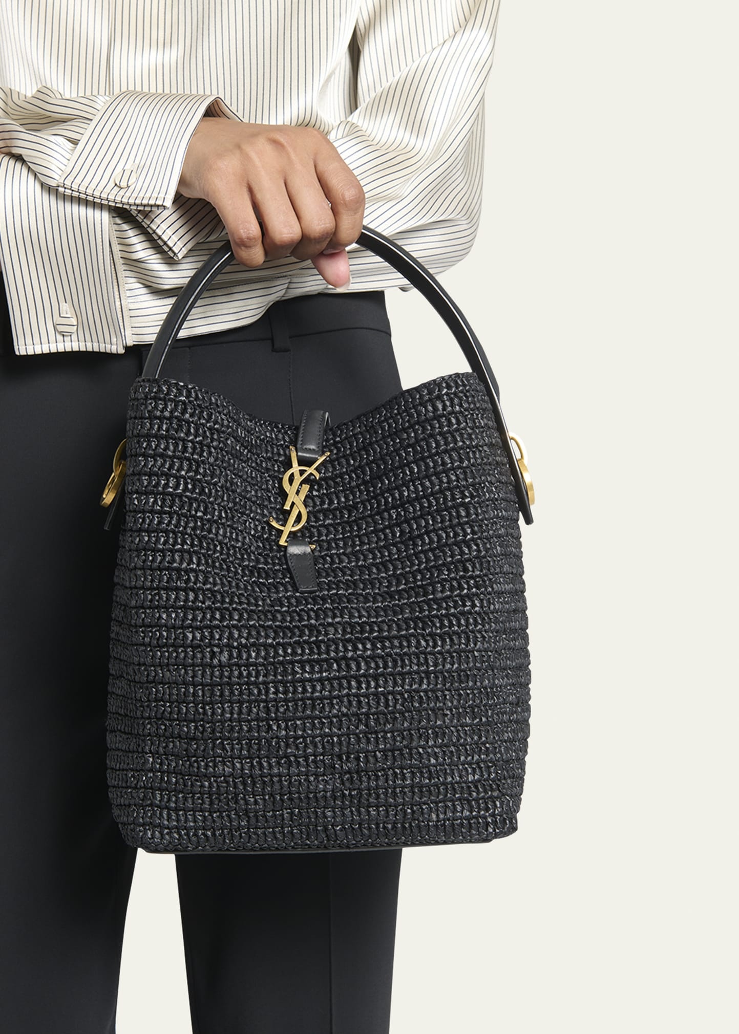 Le 37 Raffia Bucket Bag - 5
