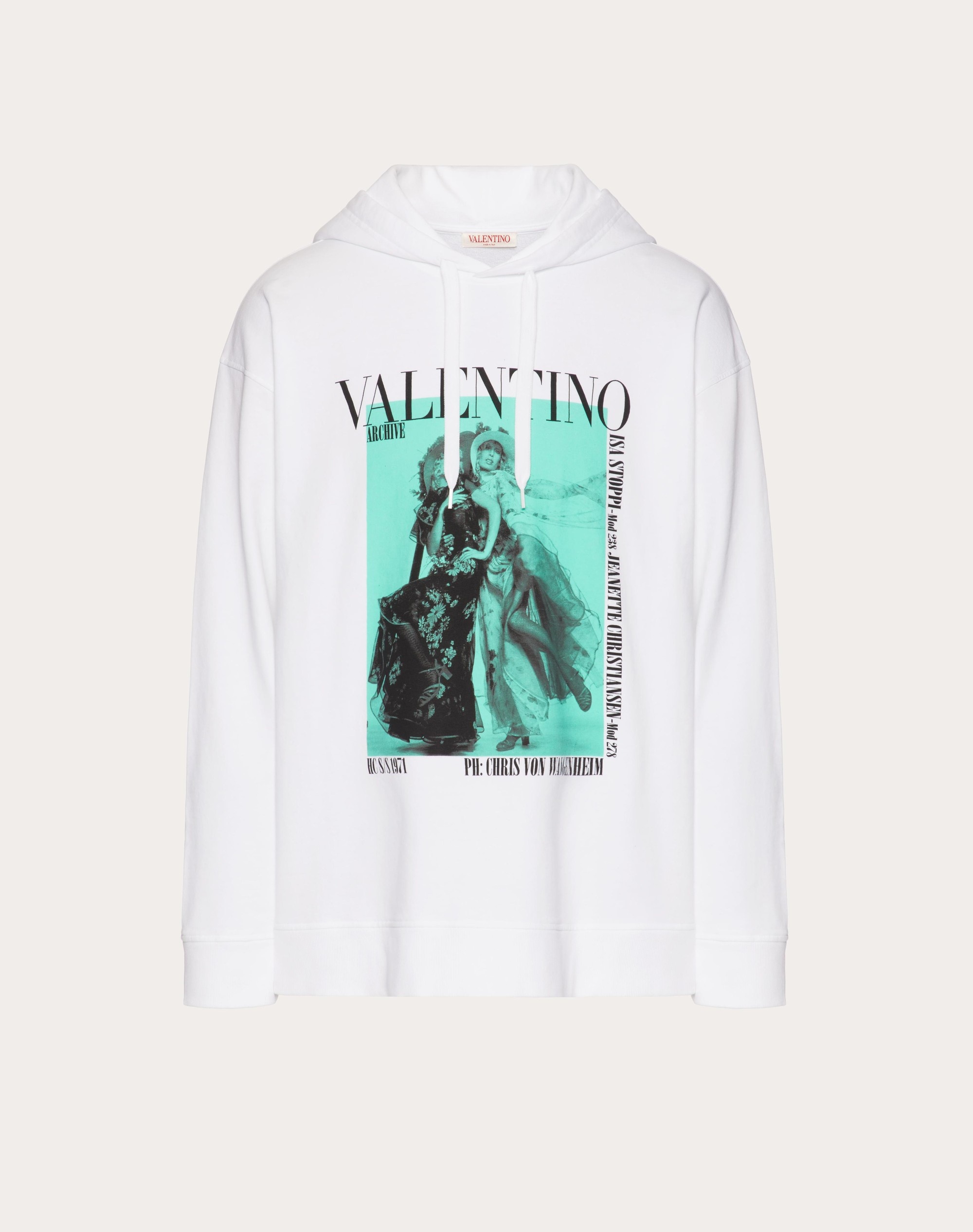 COTTON SWEATSHIRT WITH VALENTINO ARCHIVE 1971 PRINT - 1
