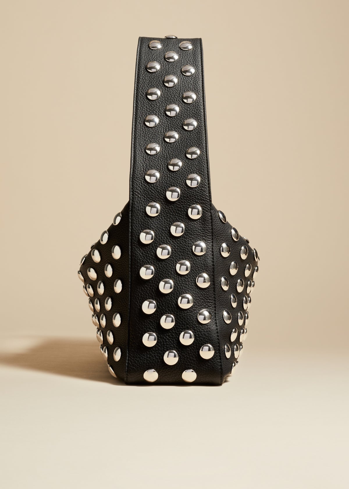 The Elena Bag in Black Leather with Studs - 3