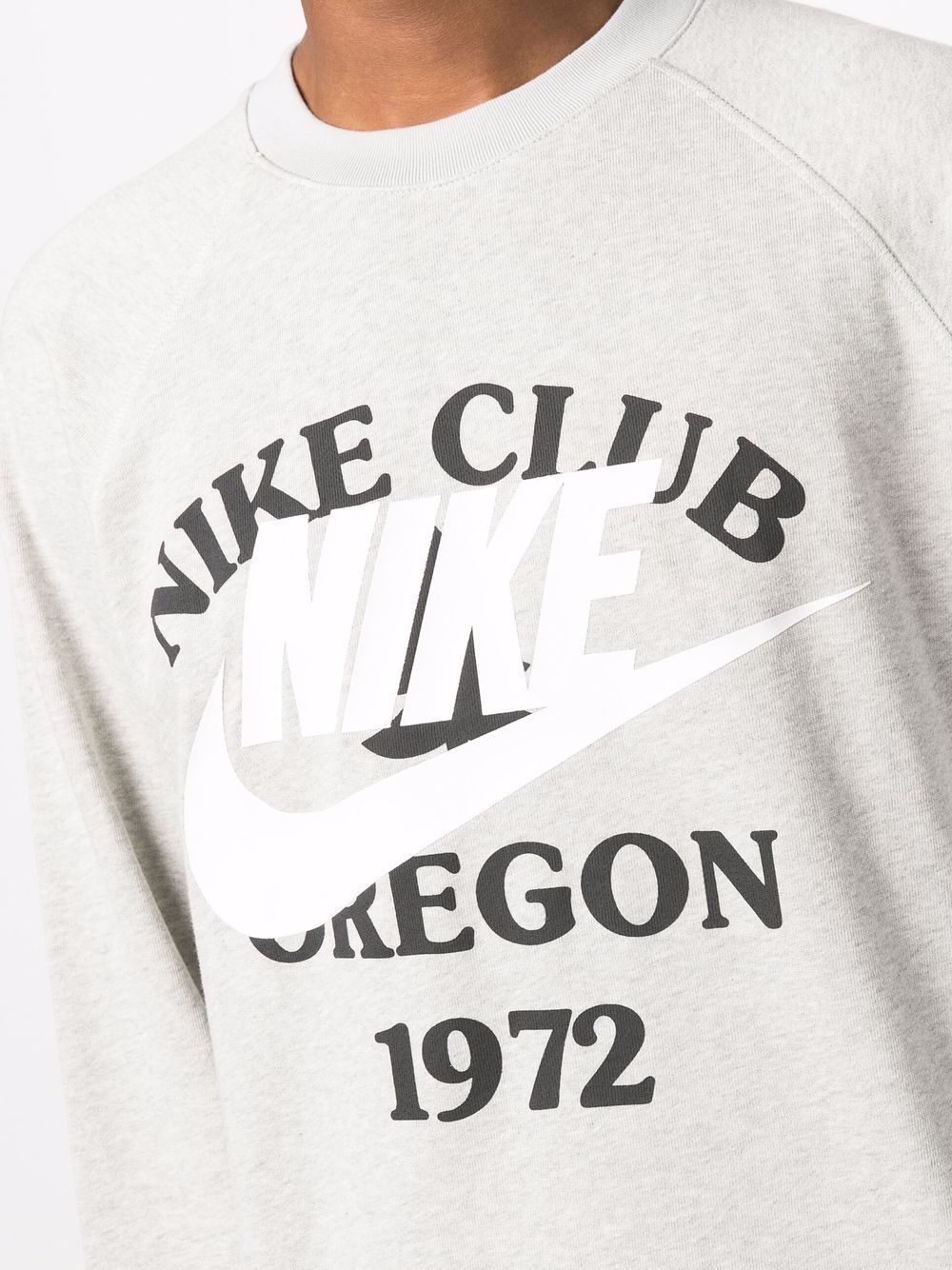 Swoosh-print cotton sweatshirt - 5