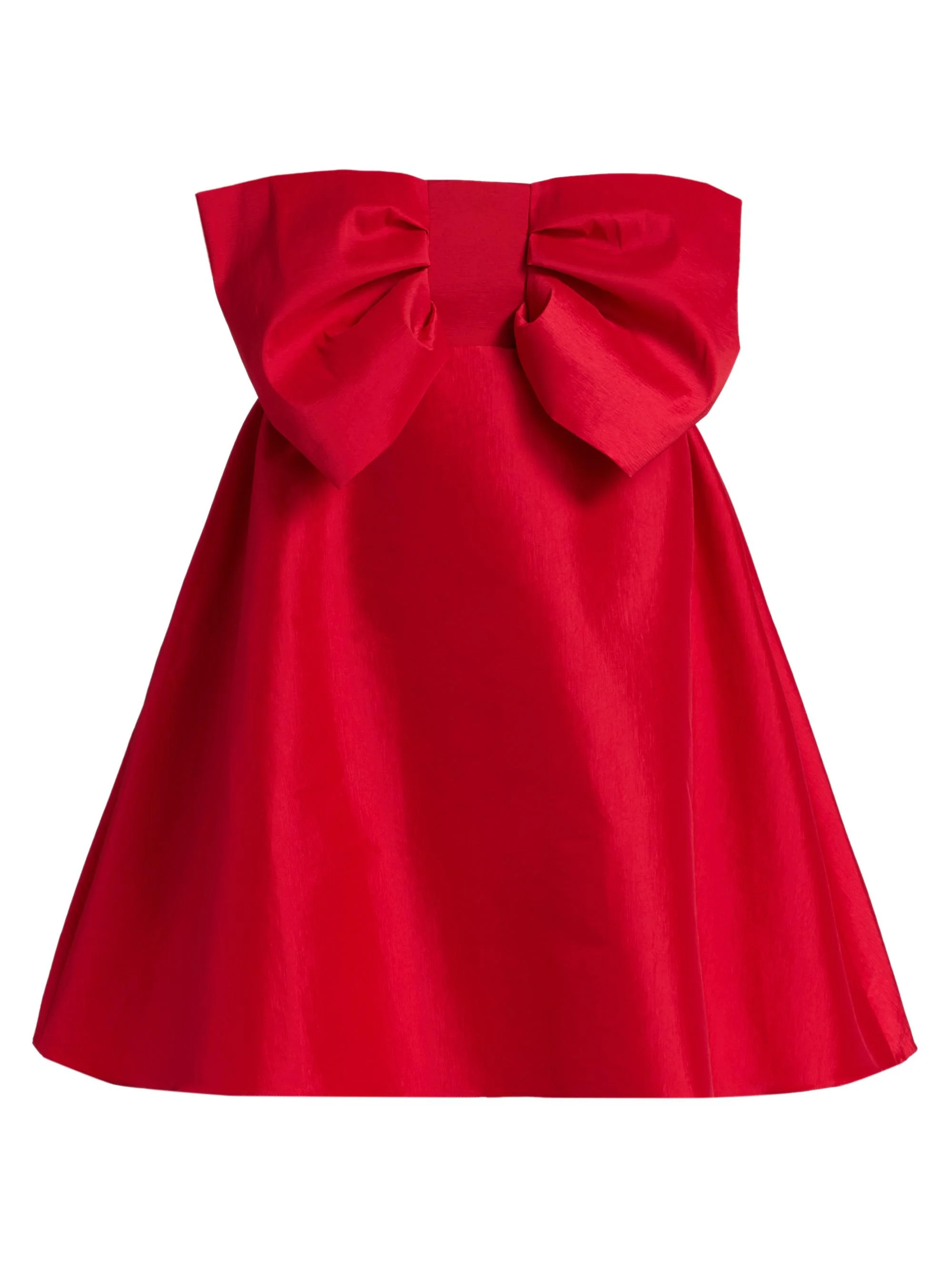 Women's Tammy Taffeta Bow Minidress - Red - 1