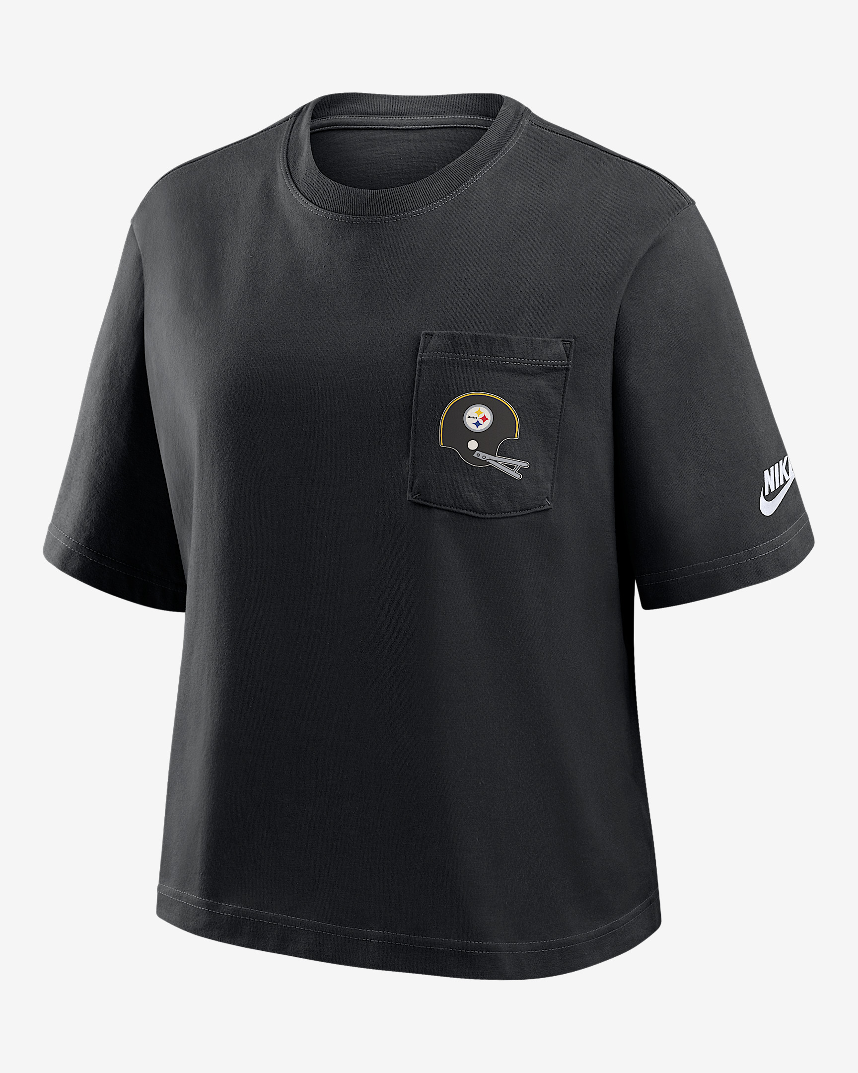 Pittsburgh Steelers Rewind Pocket Boxy Women's Nike NFL T-Shirt - 1
