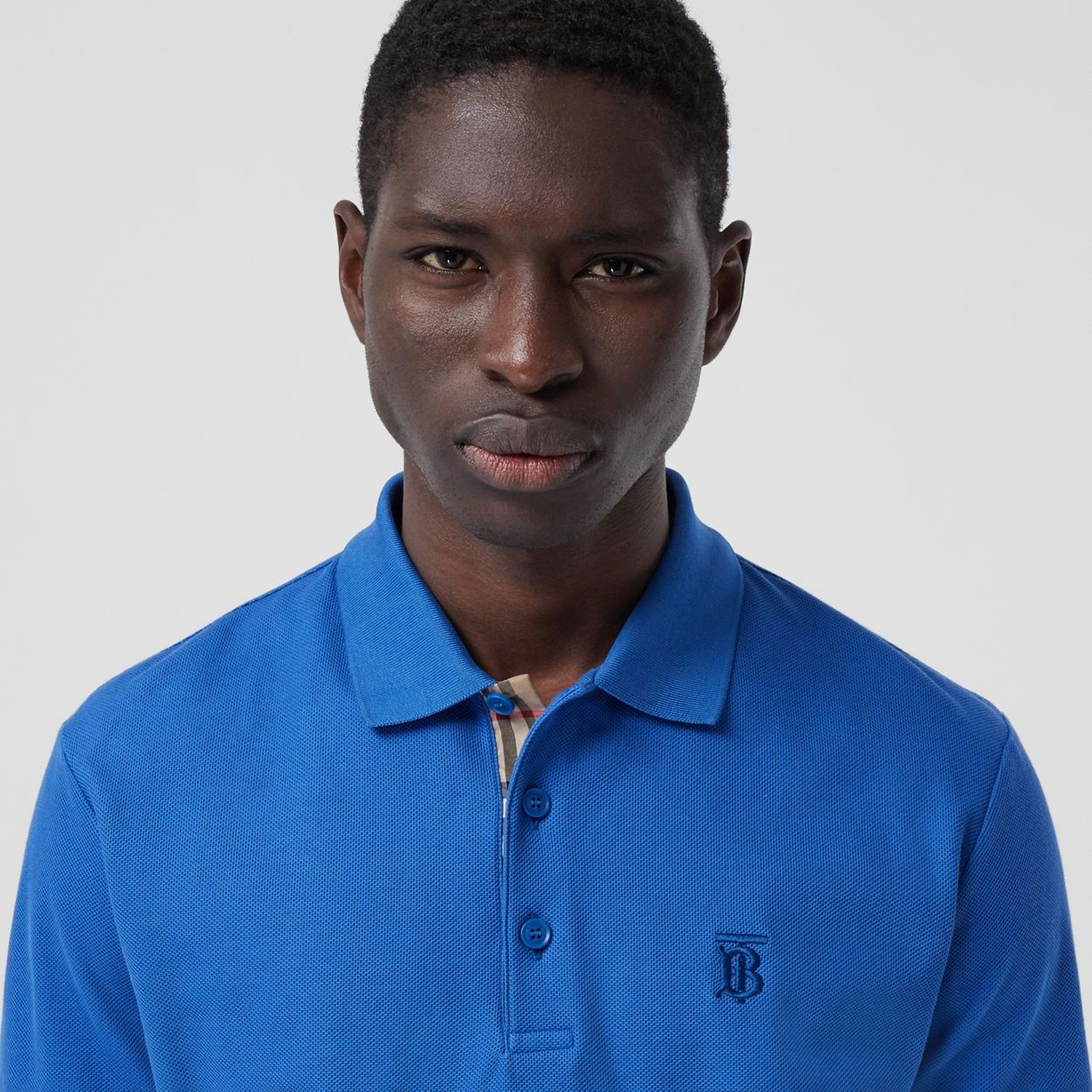 Monogram Motif Cotton Piqué Polo Shirt - 3