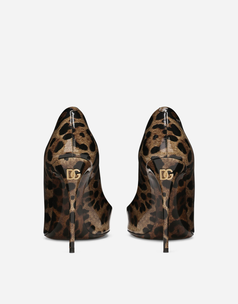 Dolce & Gabbana Printed polished calfskin pumps outlook