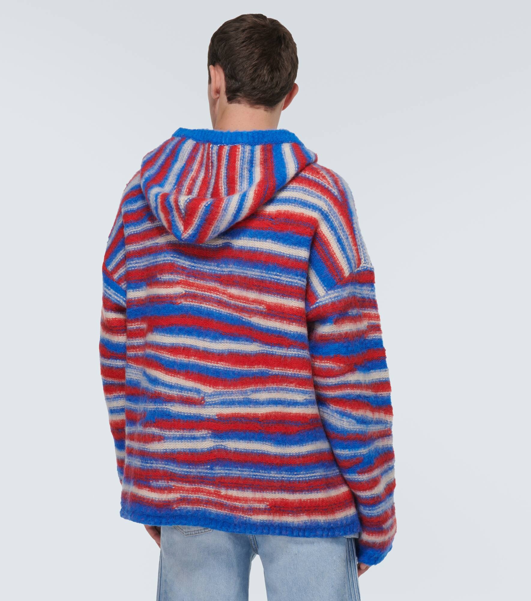 Gradient knitted oversized hoodie - 4