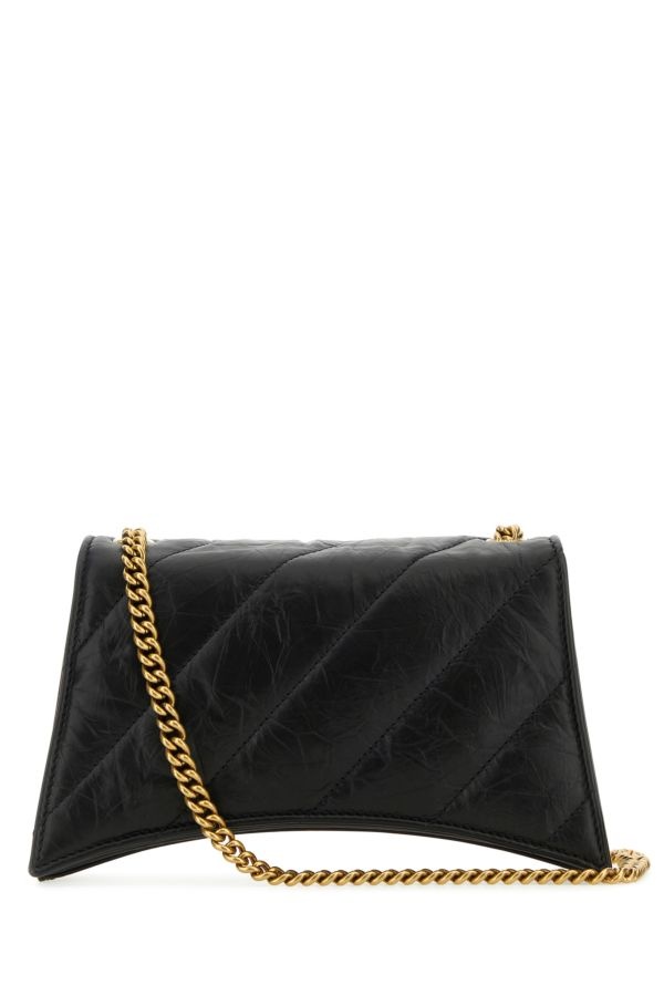 ●送料込●BALENCIAGA●Black Leather Crush Xs Shoulder Bag BALENCIAGA Black leather Crush XS shoulder bag