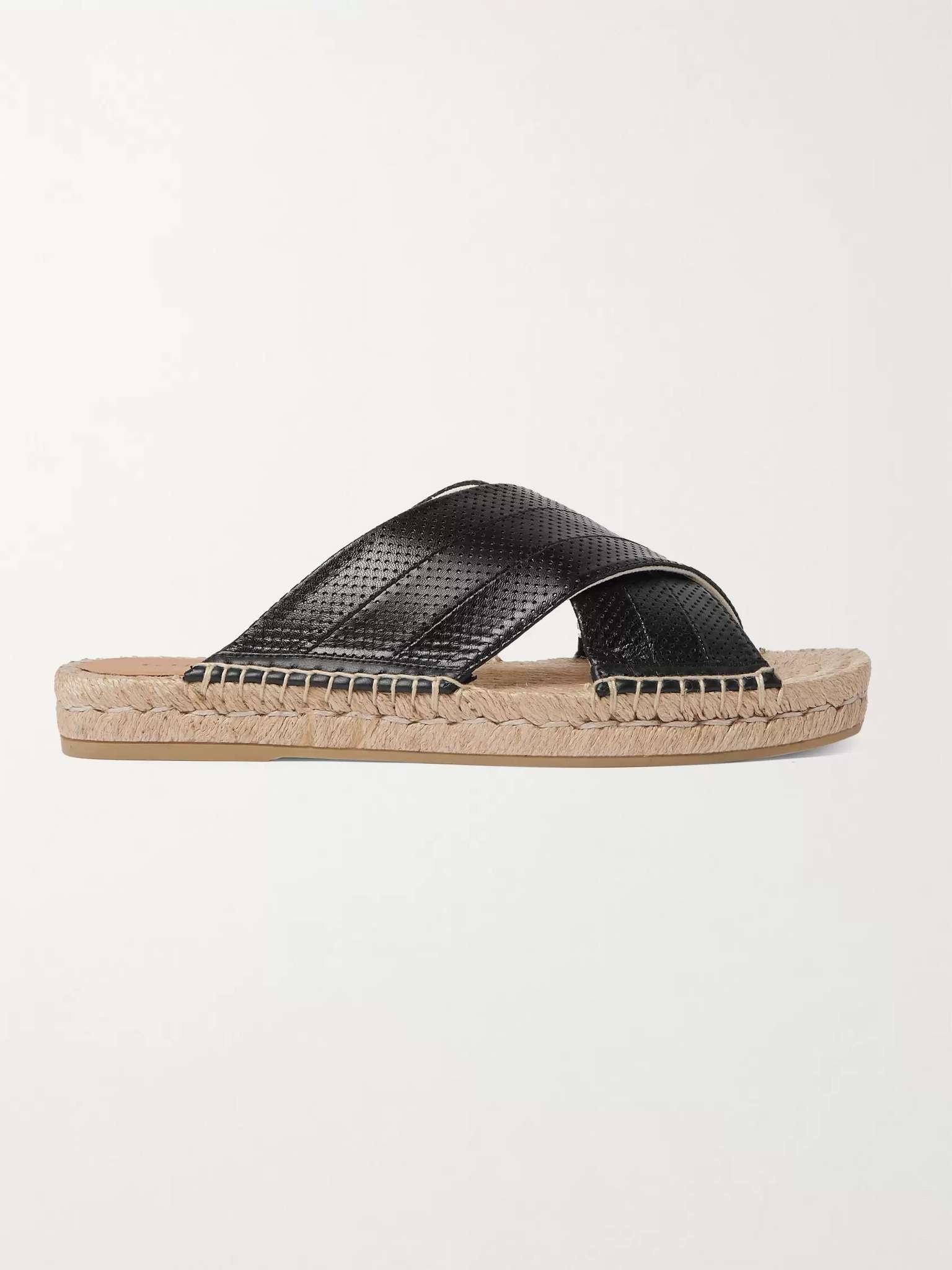 Perforated Leather Sandals - 1