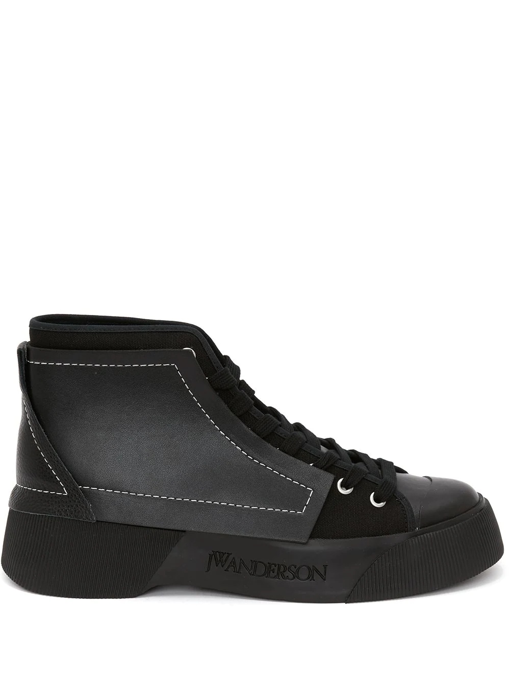 panelled high-top sneakers - 1