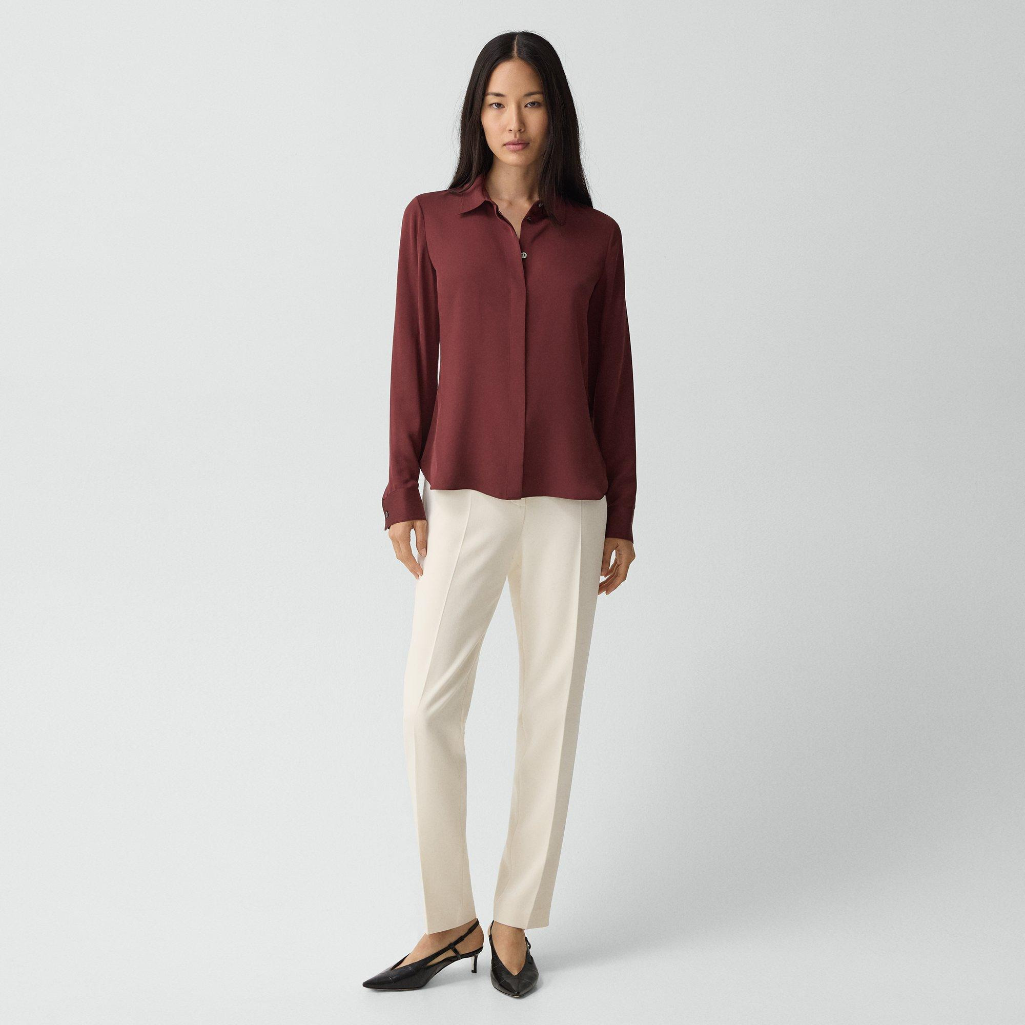 Fitted Shirt in Silk Georgette - 6
