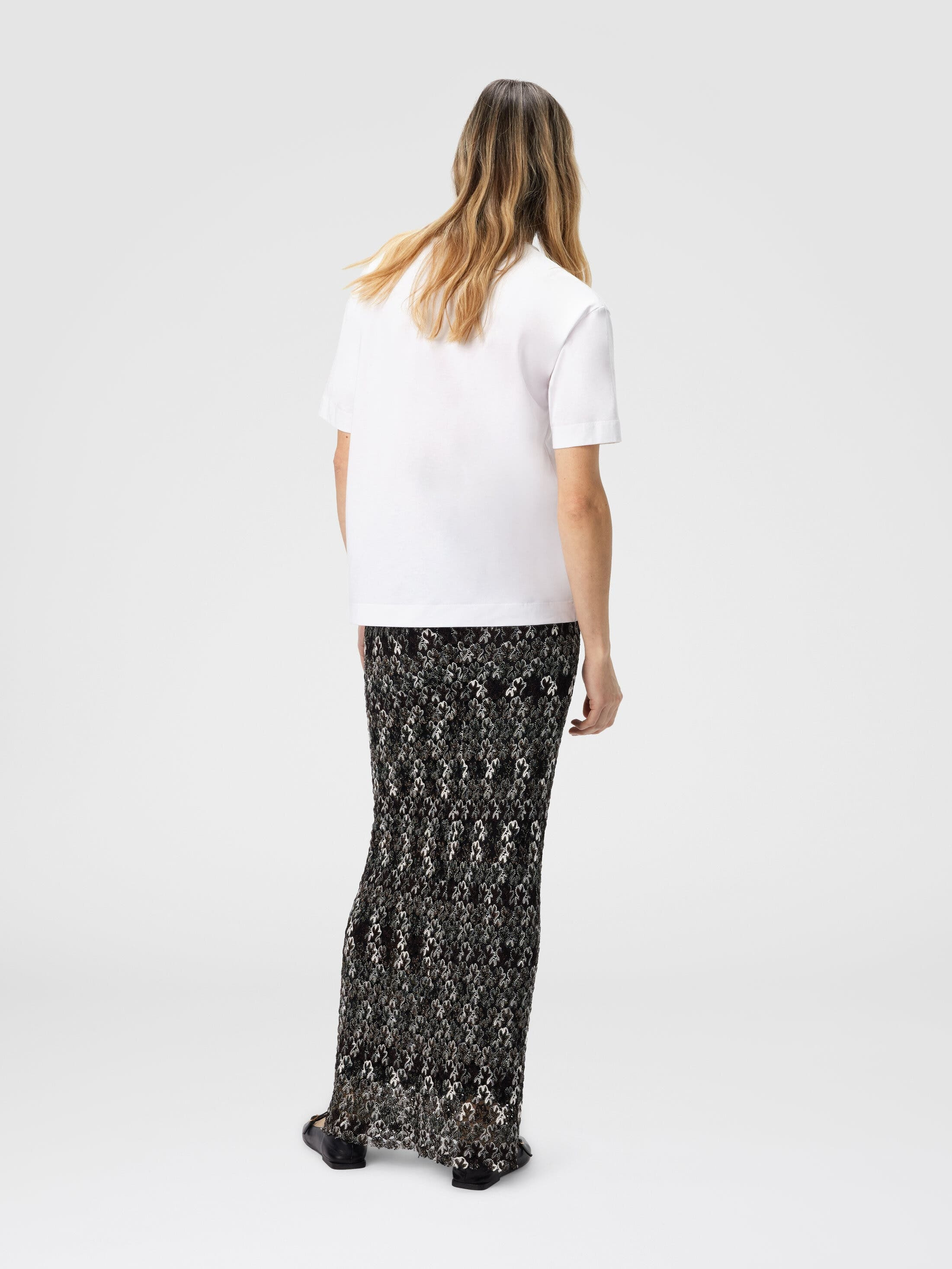 Missoni Short Sleeve T-shirt With Knit Insert And Logo in White at Nordstrom - 3
