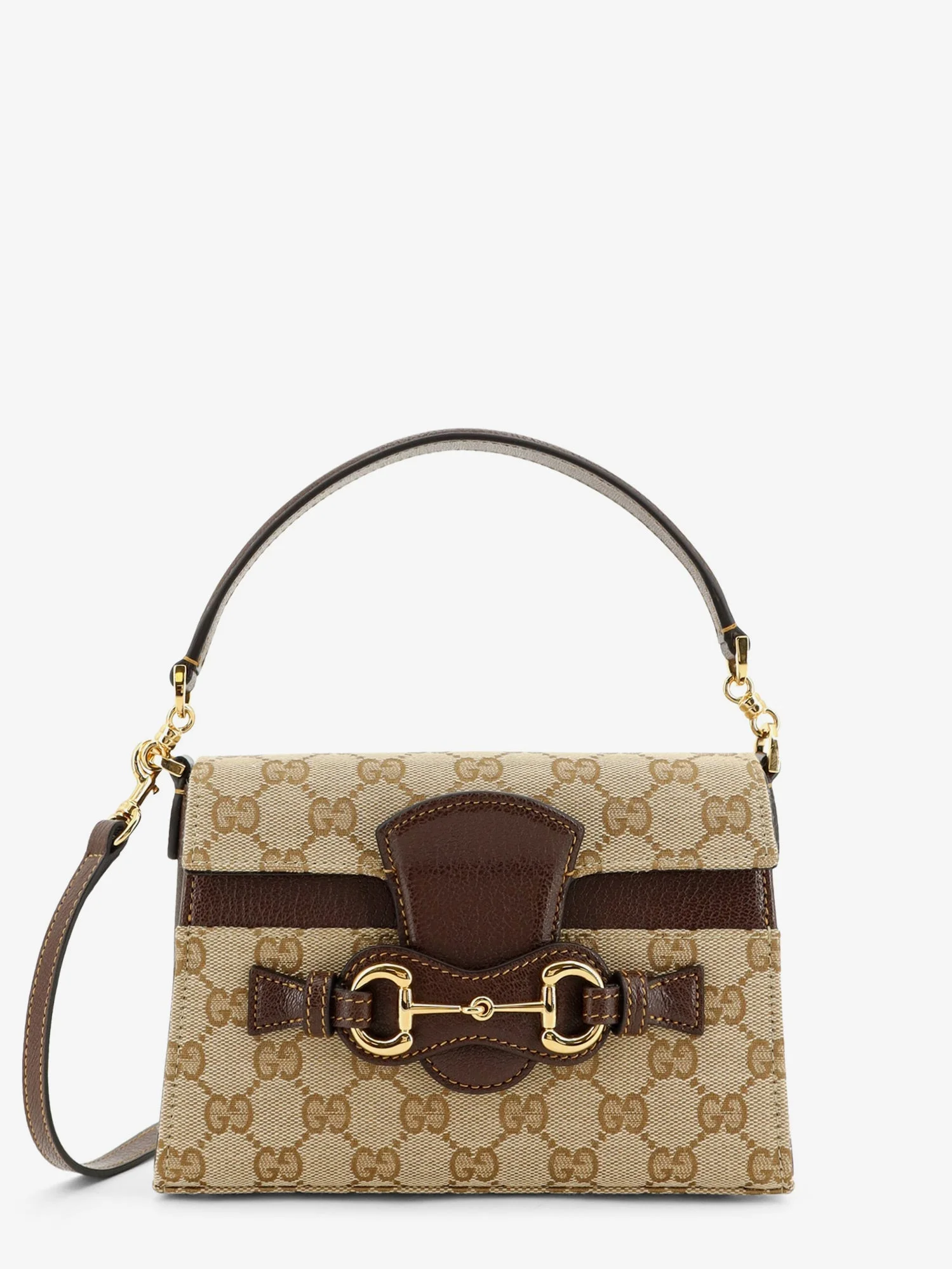 Horsebit Duomo Gg Canvas Handbag - 1