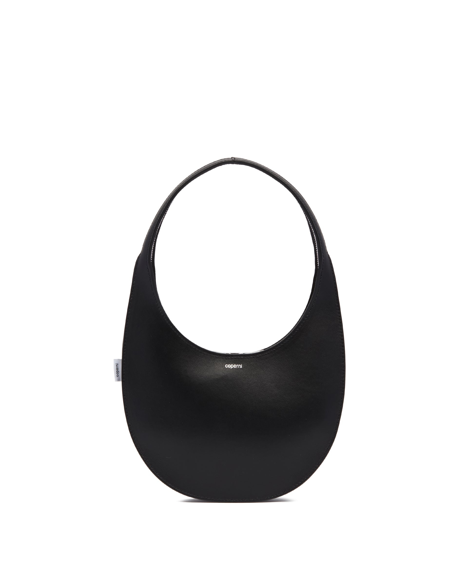 Black Leather Double Swipe Bag - 1