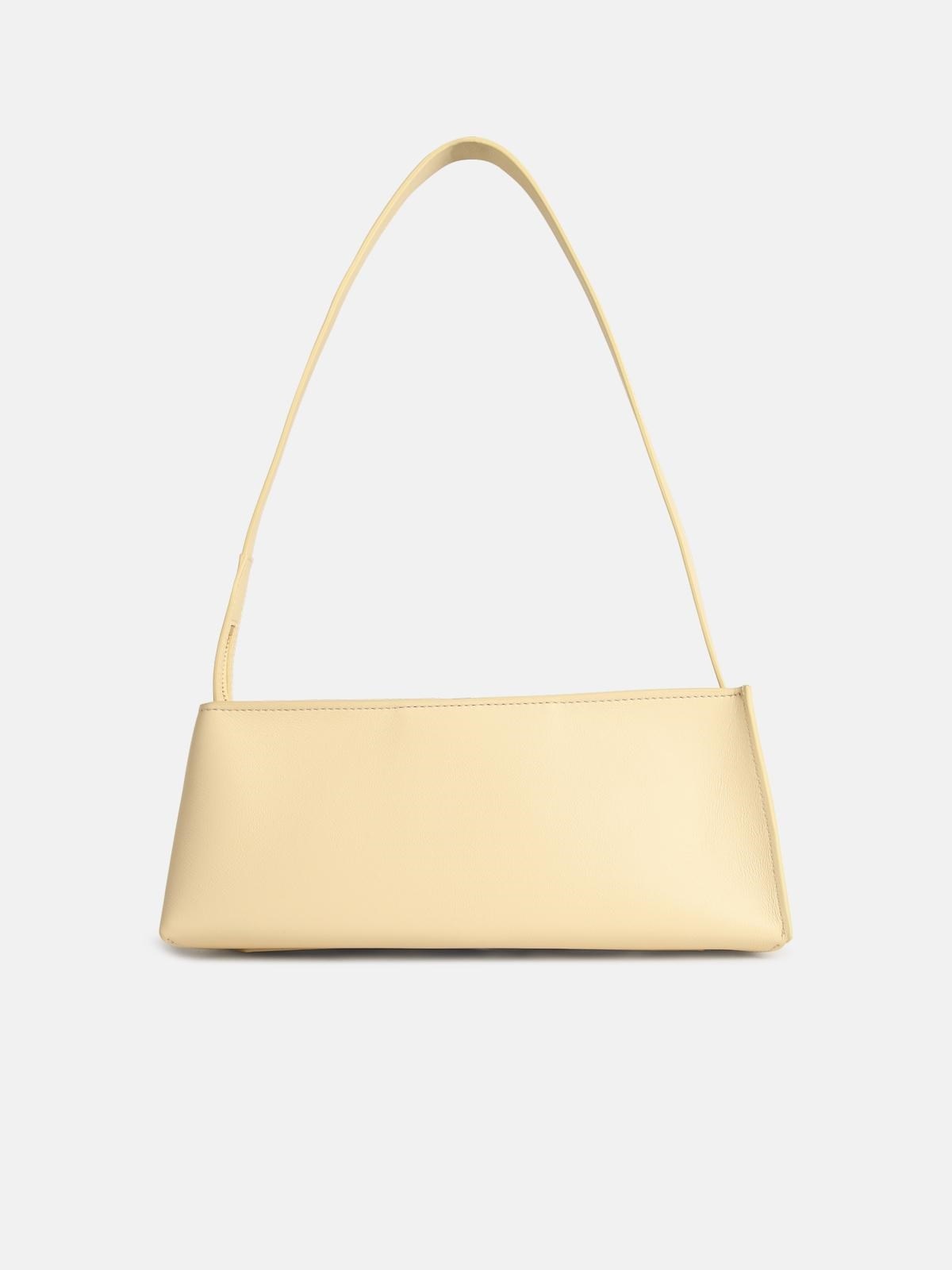 'MUSEO BAGUETTE' CREAM LEATHER BAG - 3