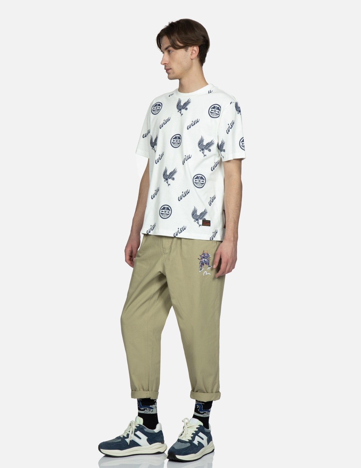 SAMURAI PRINT CHINO PANTS - 3