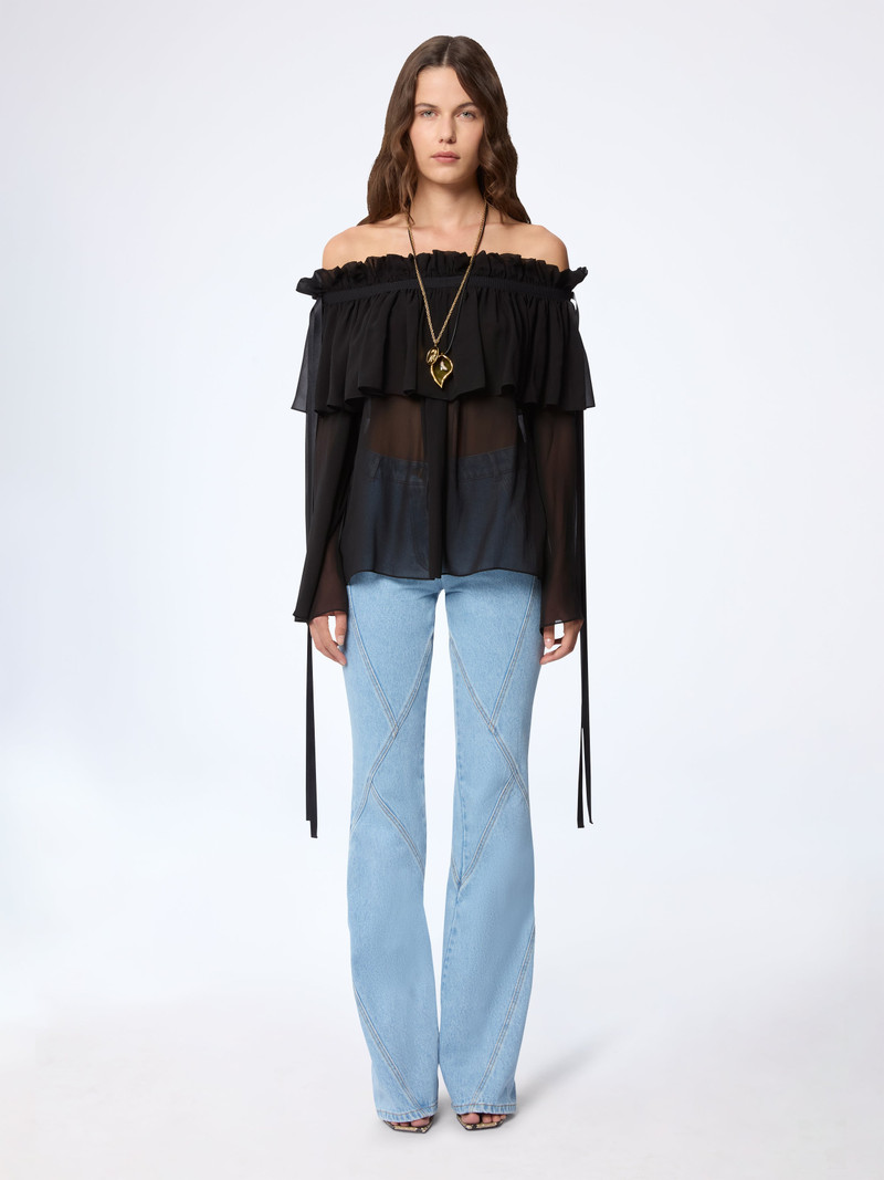 Denim Flared Pants 1