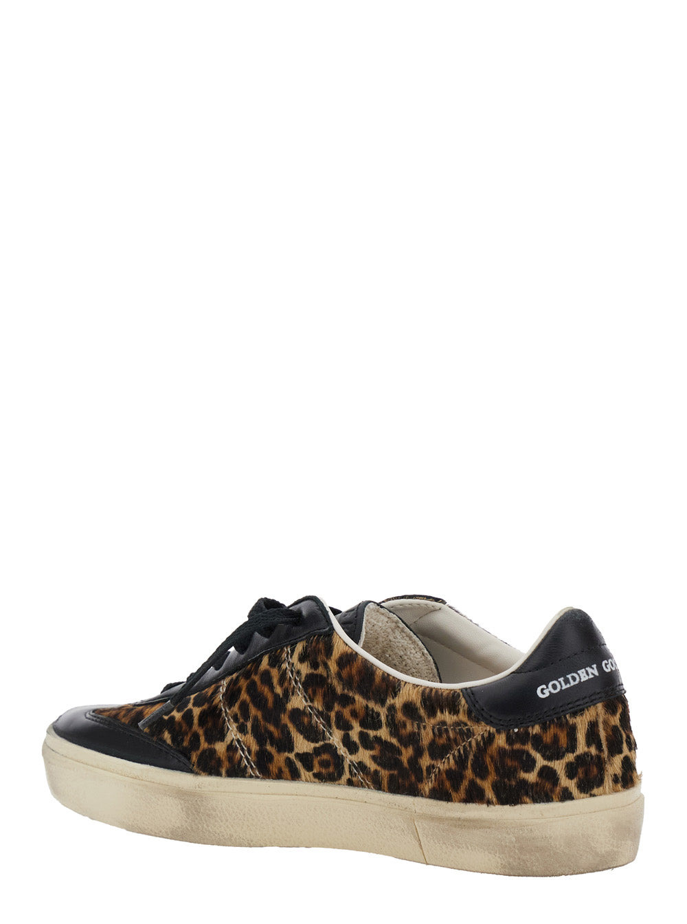 Golden Goose Women 'Soul-Star' Brown Low Top Sneakers With Leopard Prinint And Contrasting Heel With - 3