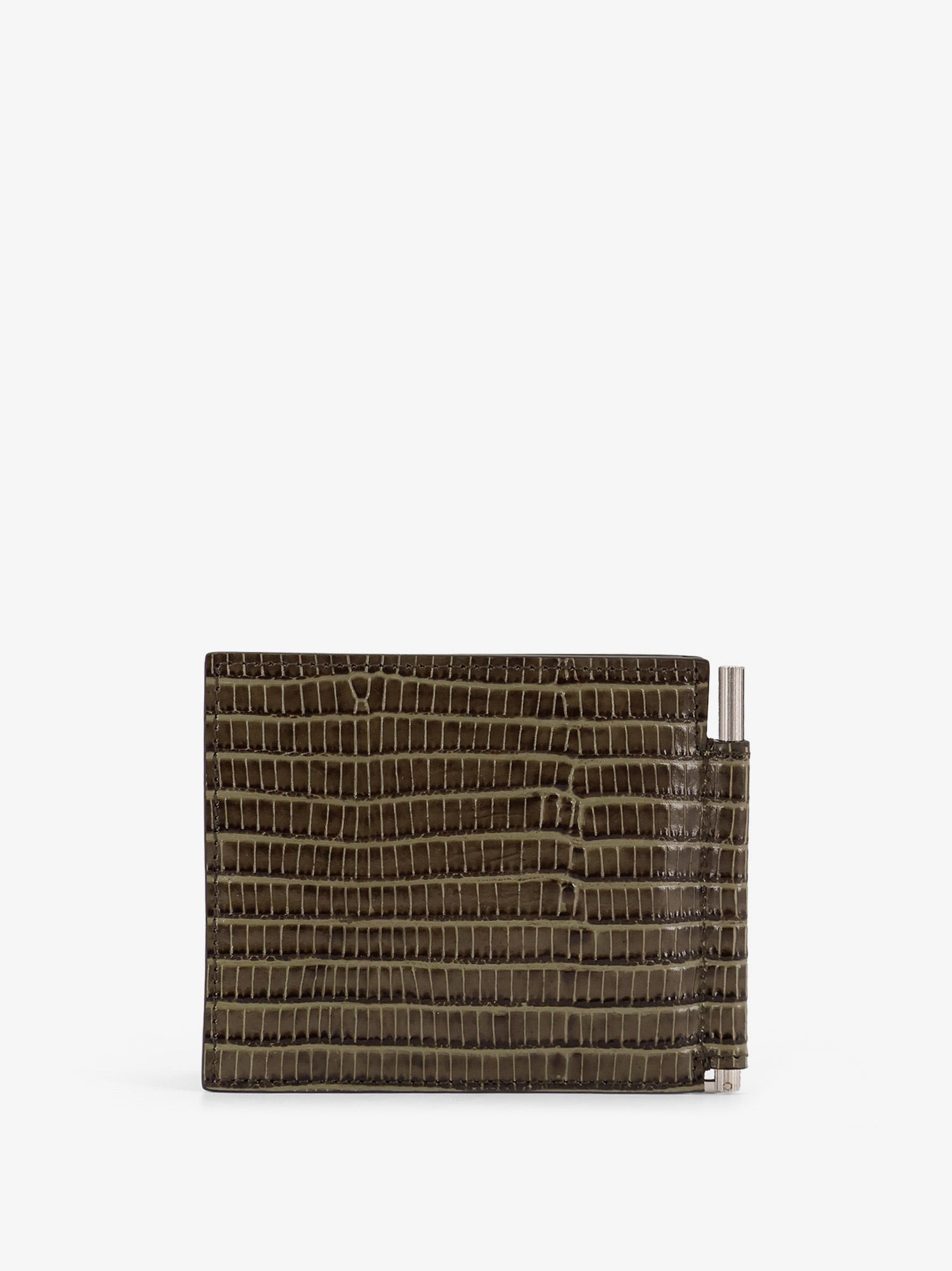 Tom Ford Men Leather Wallet With Croco Effect - 2