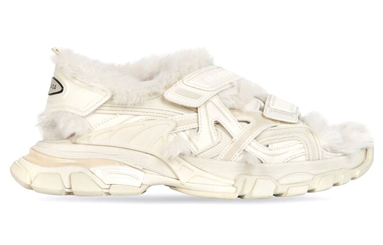(WMNS) Balenciaga Track Sandals 'Fake Fur White' 668560W3CQ39700 - 2