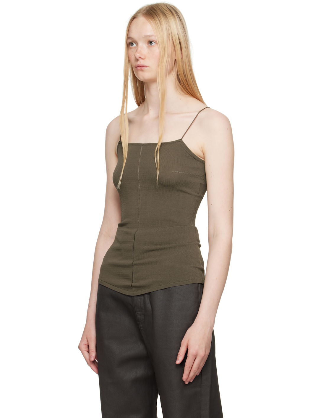 Khaki Straps Tank Top - 4