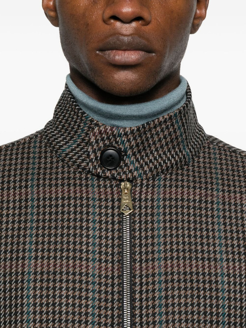 checked zip-up bomber jacket 5