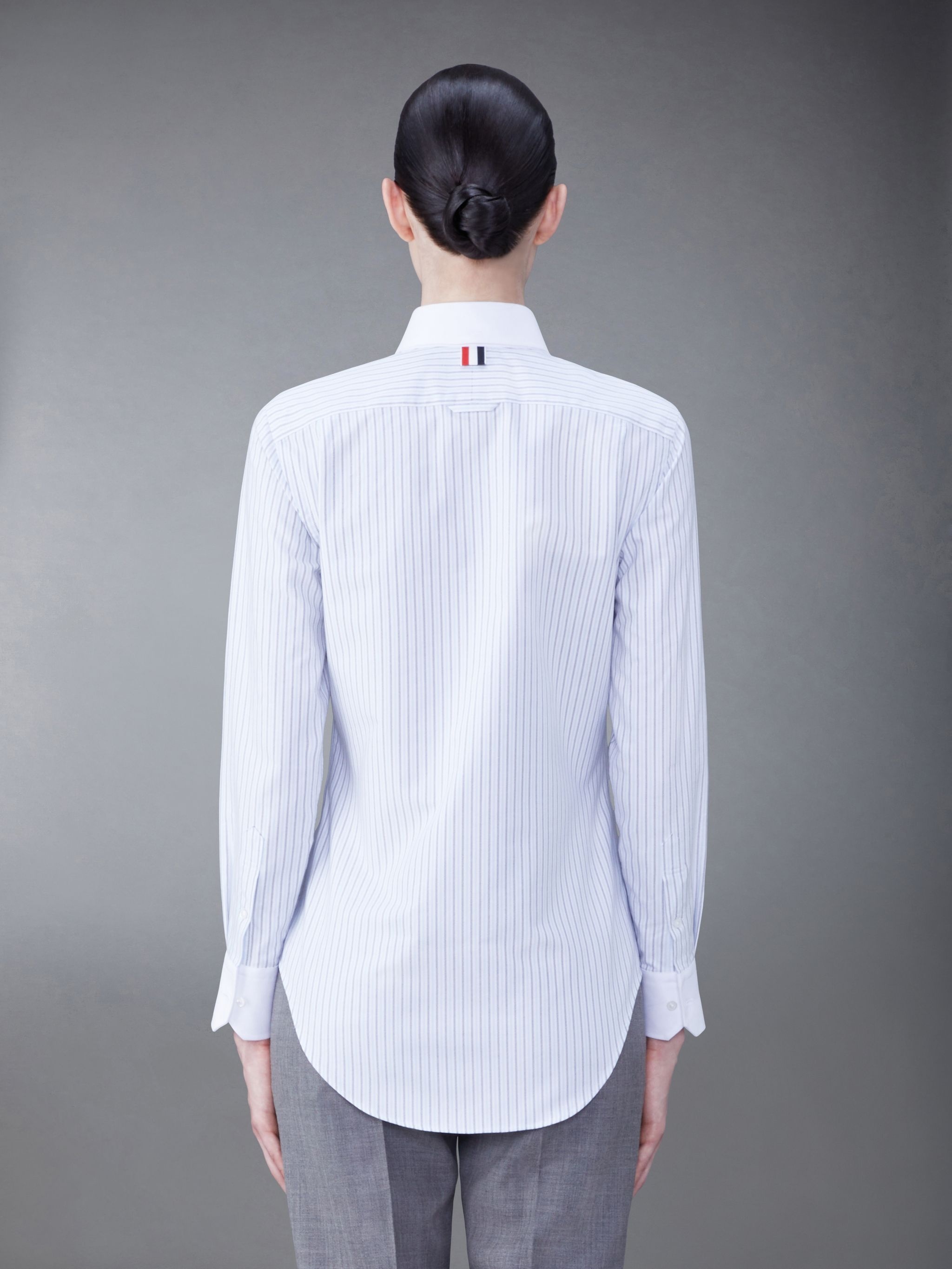 Tシャツ・カットソー THOM BROWNE FW25 CLASSIC SHIRT (FLL019E 00098035) Thom Browne Oversized Long Sleeve Shirt W/Halo In Oxford