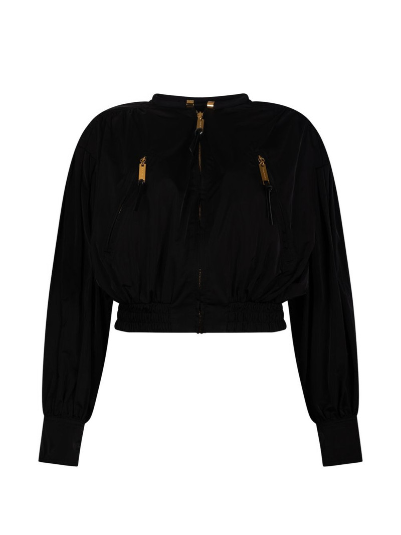 zip-fastening bomber jacket 1
