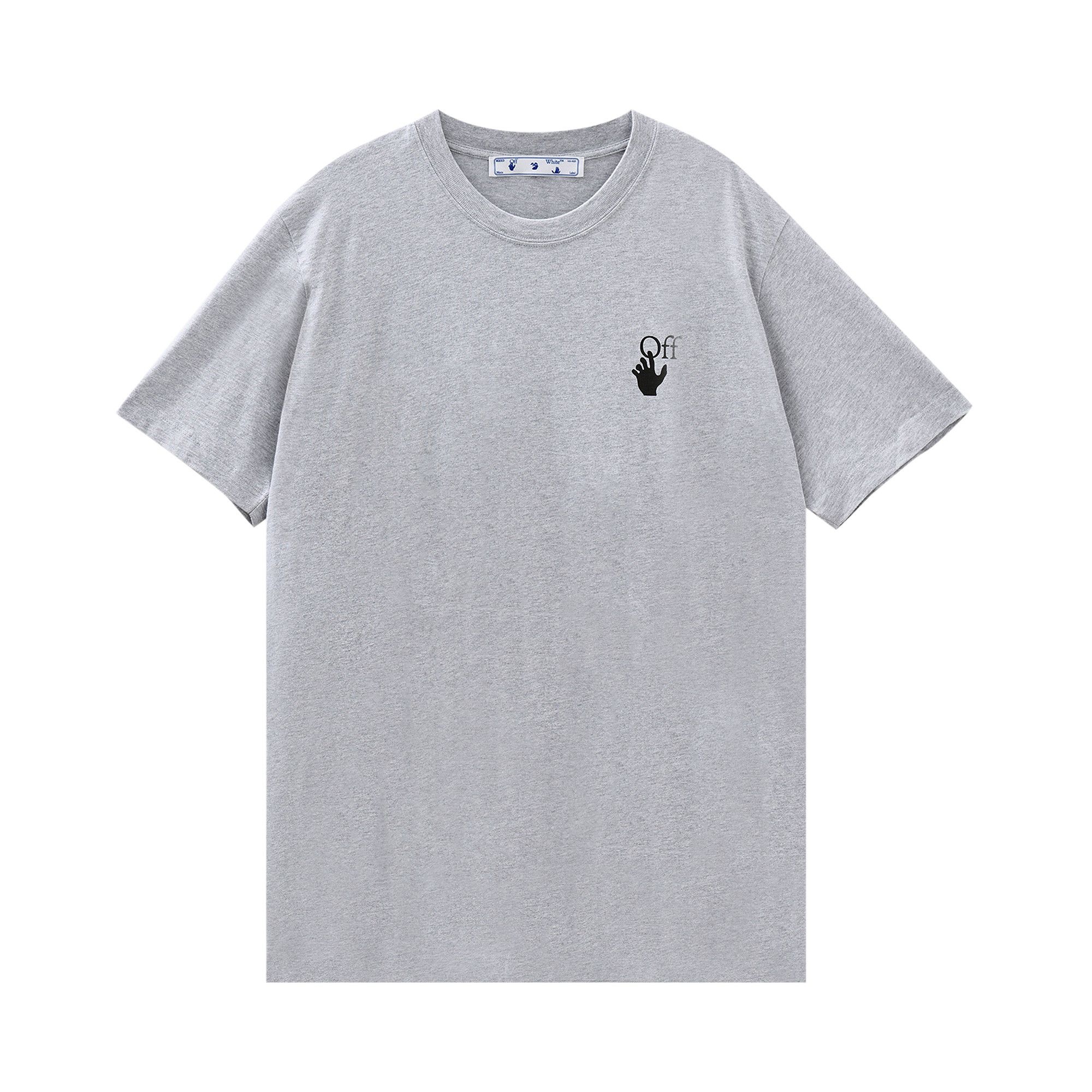 Off-White Marker Slim Tee 'Grey/Red' - 1