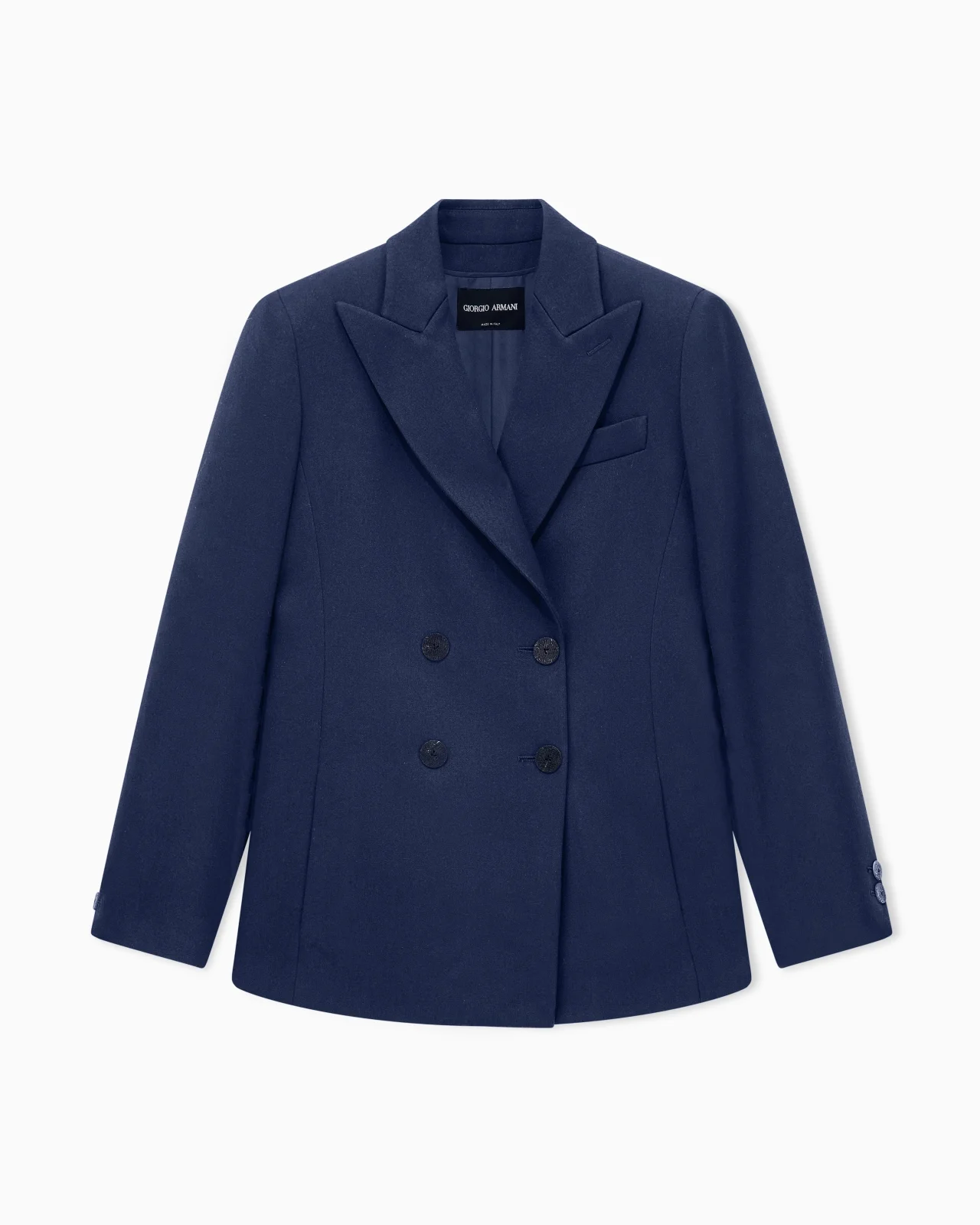 DOUBLE-BREASTED BLAZER IN DOUBLE WOOL WITH PEAK LAPELS - 1