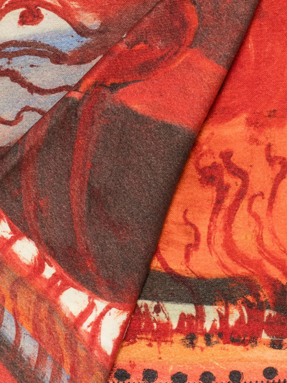 abstract-print scarf - 2