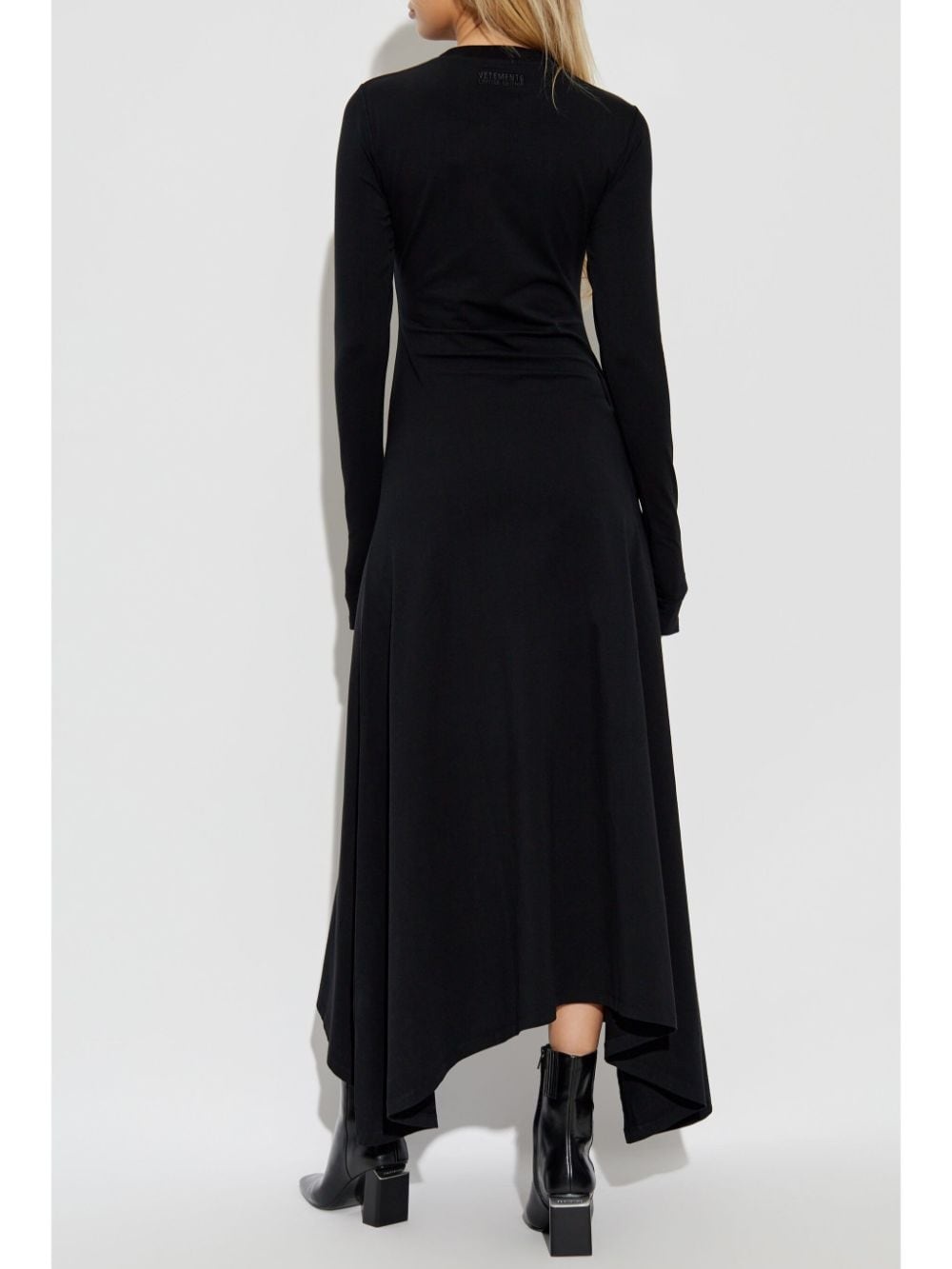 logo-embroidered maxi dress - 4