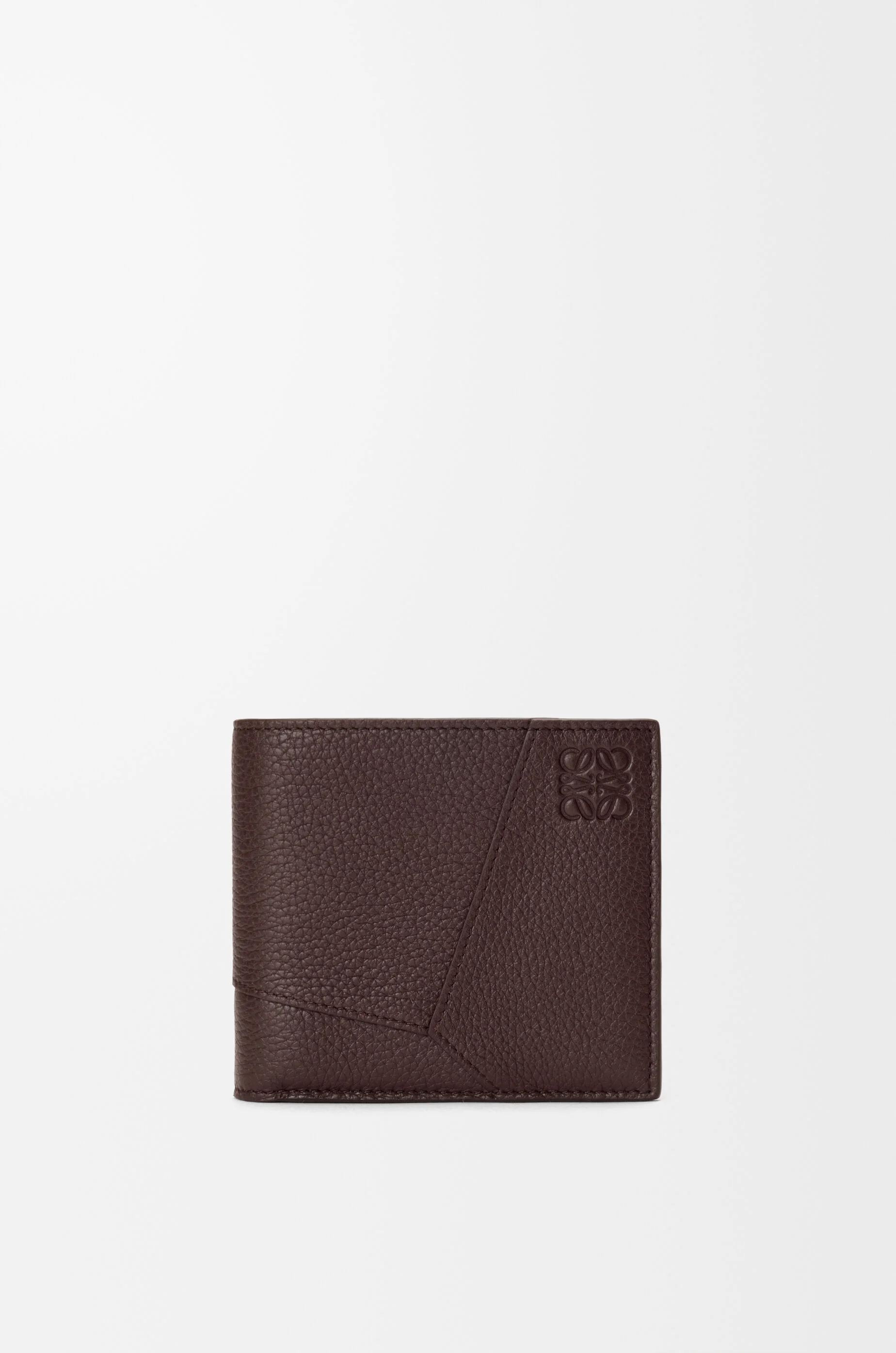 Puzzle bifold wallet in supple grained calfskin - 1