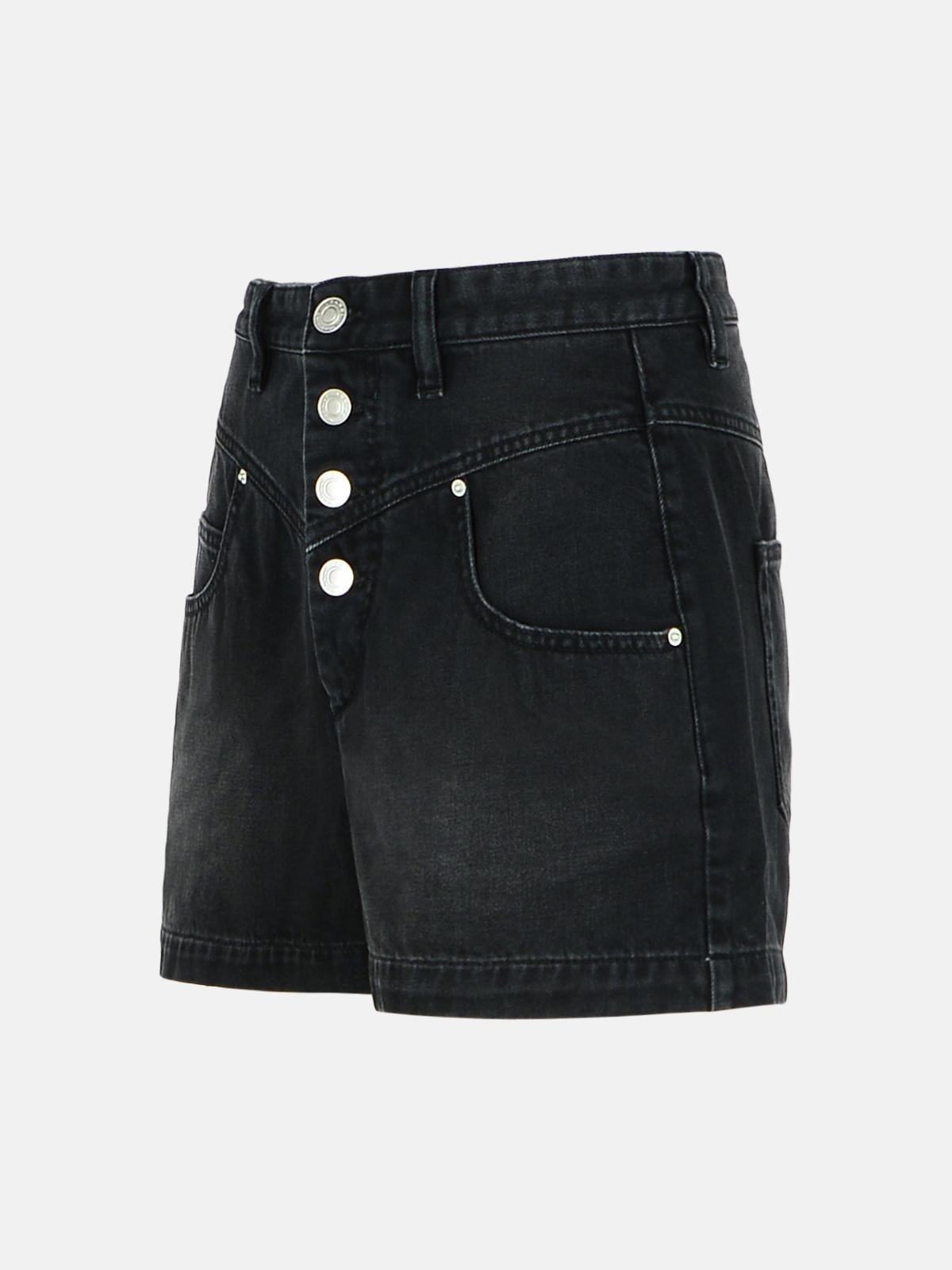 'JOVANY' BLACK DENIM SHORTS - 2