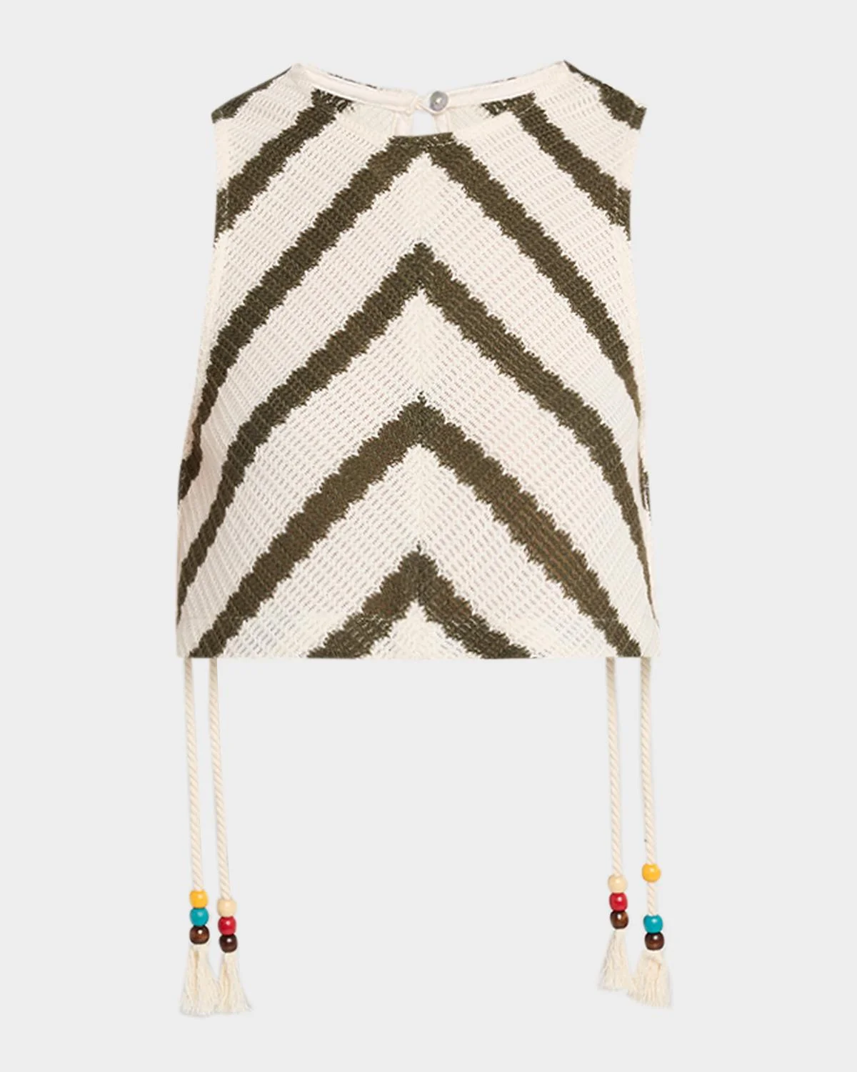 Bimini Striped Knit Crop Top - 1