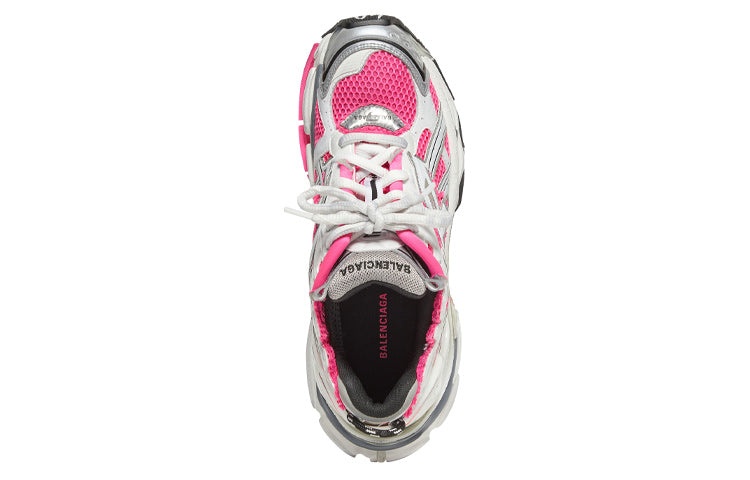 (WMNS) Balenciaga Runner Sneakers 'White Pink Grey Mesh and Nylon' 677402W3RBN9155 - 3