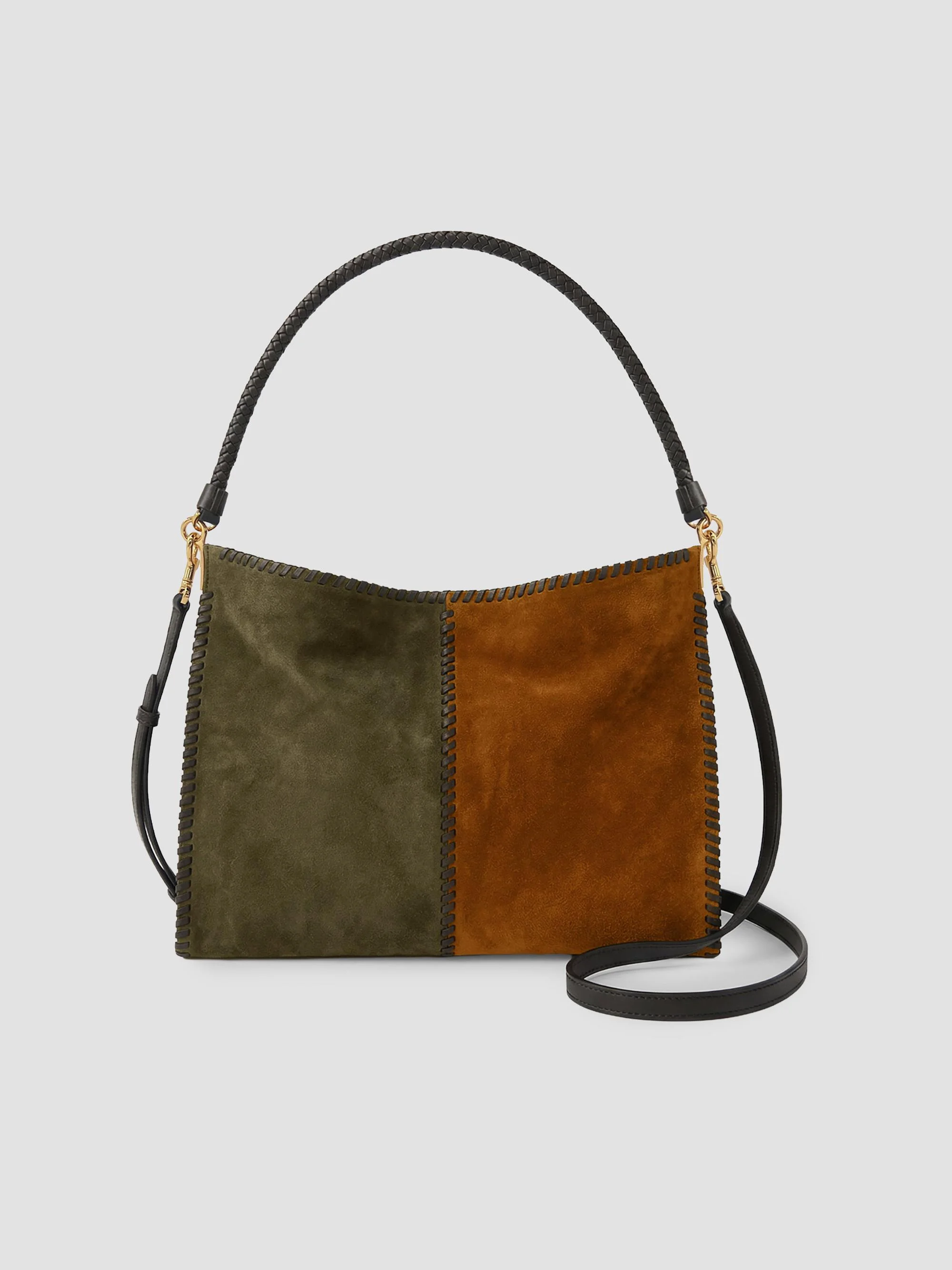Women's Vida Colorblocked Suede Shoulder Bag - Cypress Multi - 1