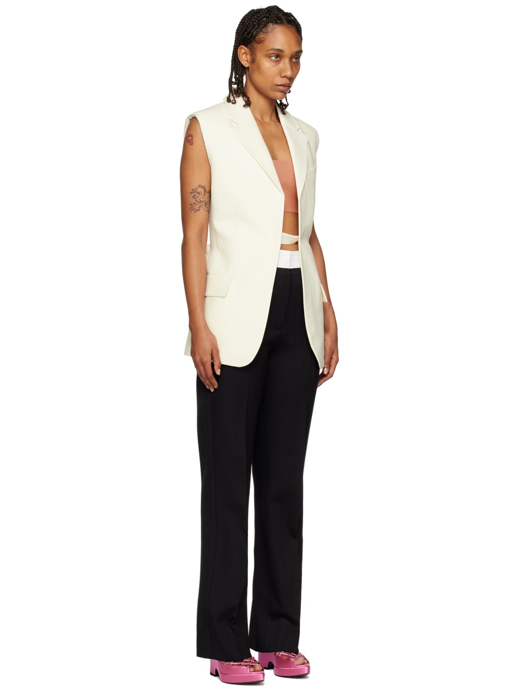 Off-White Paneled Vest - 2