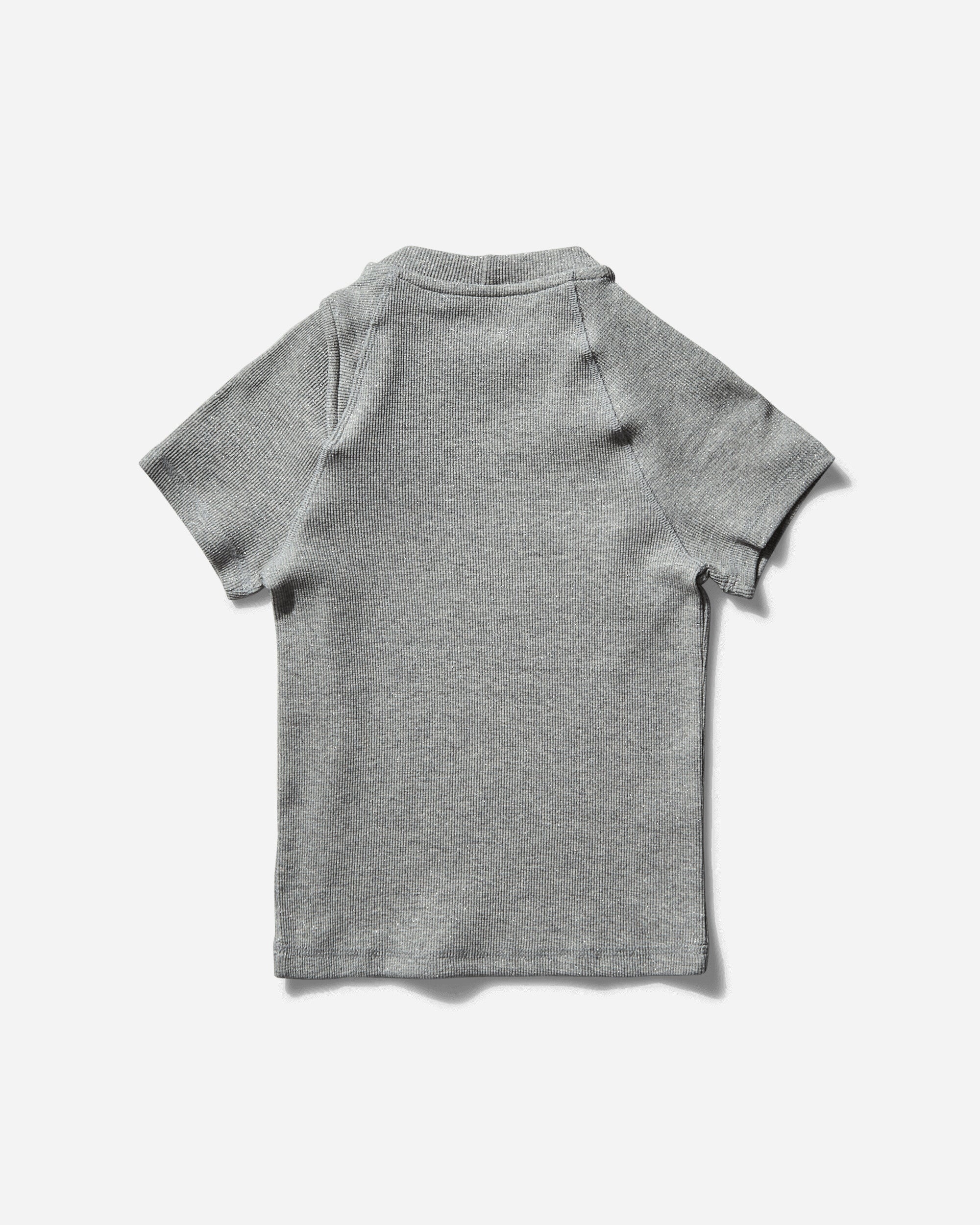 Women's Decontructed Rib T-Shirt Silver Melange - 2
