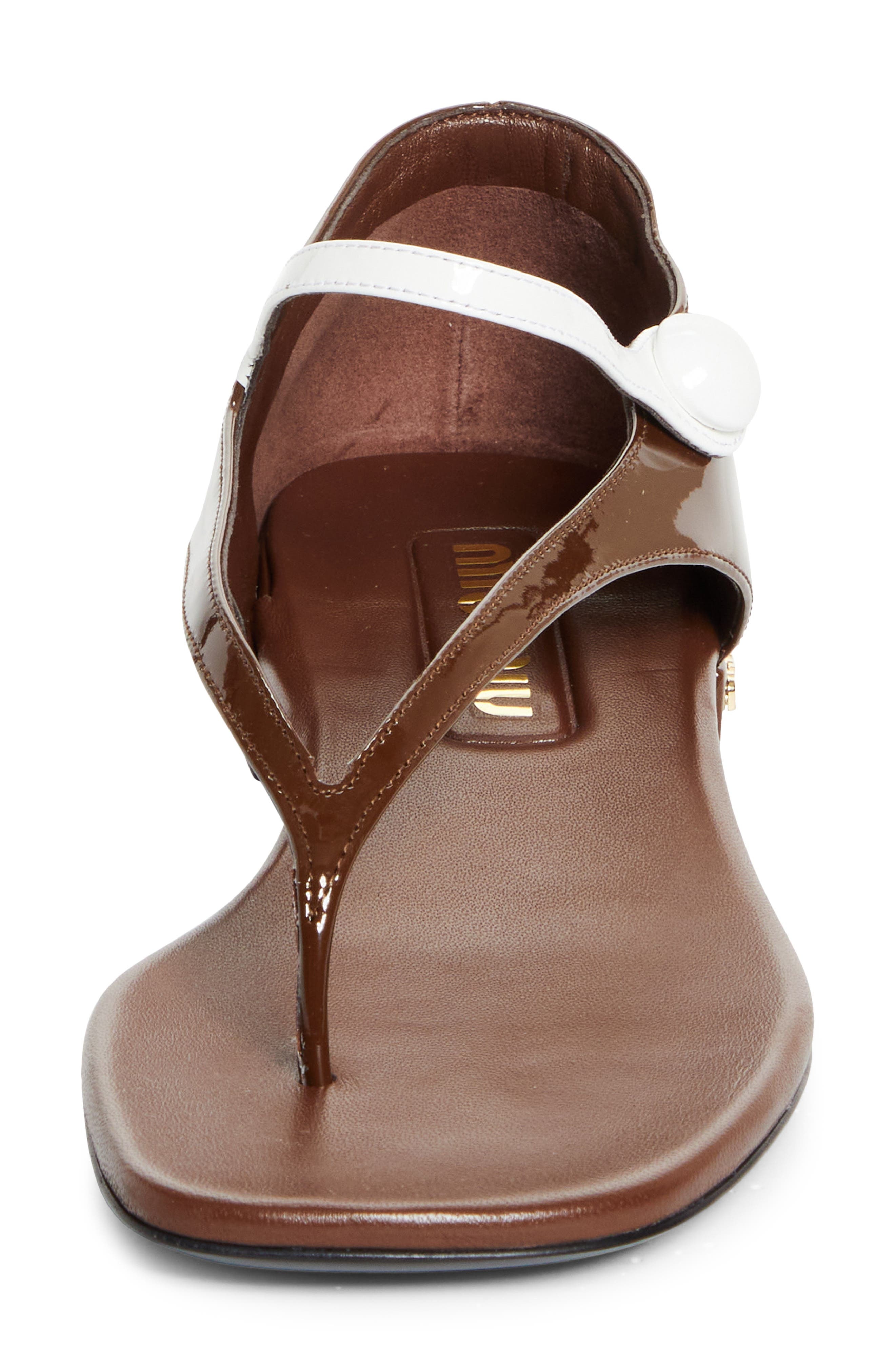 Miu Miu Miu Miu Mary Jane Sandal in Palissandro/Bianco at