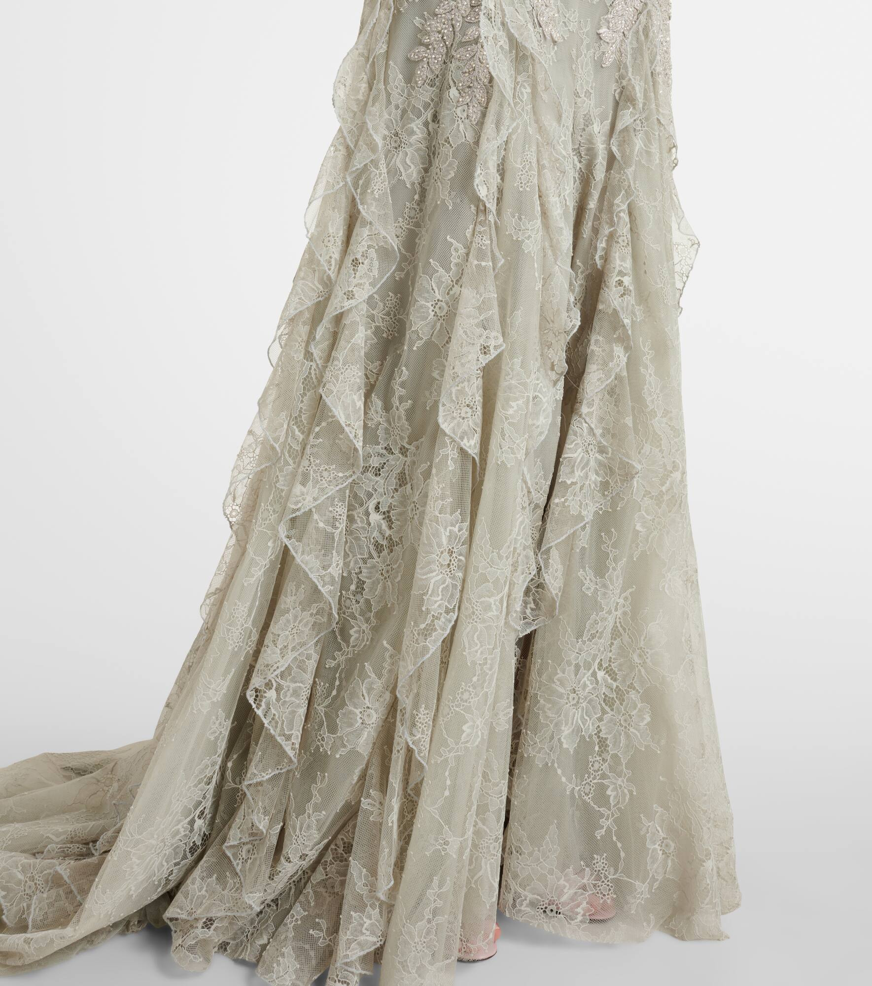 Rhodine embellished halterneck lace gown - 6