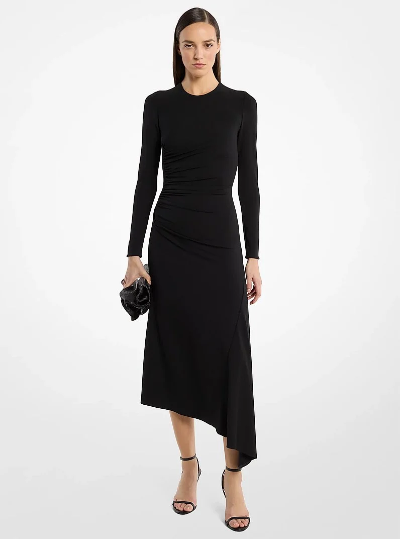 Stretch Matte Jersey Asymmetric Dress - 1