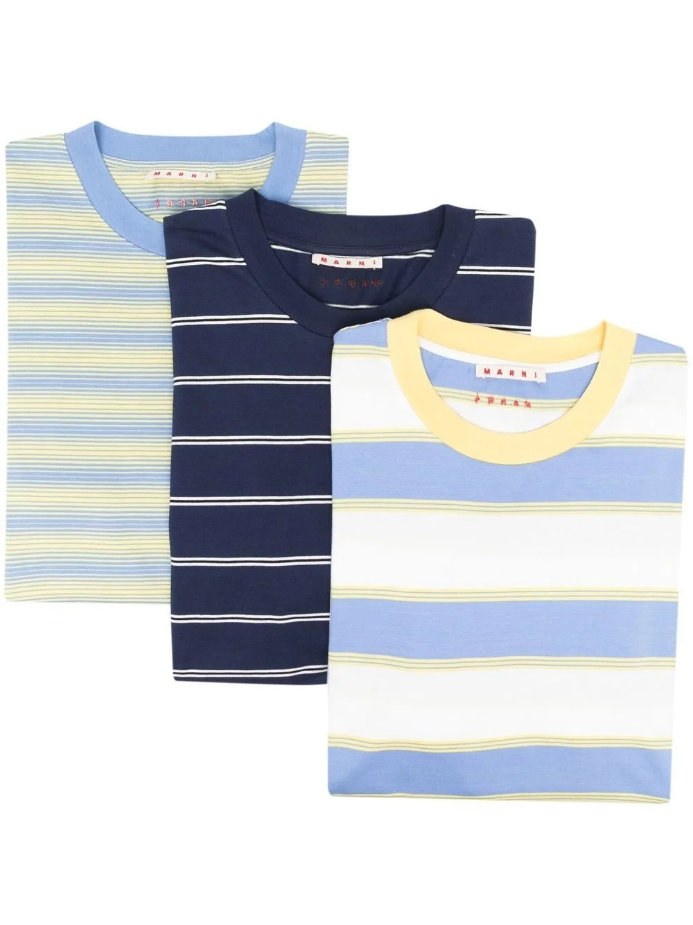 stripe-print short-sleeved T-shirt - 1