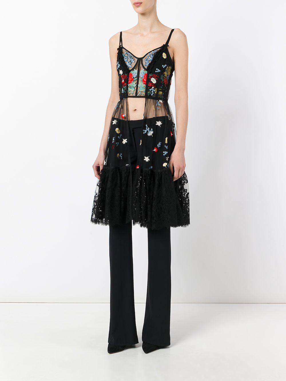 embroidered sheet dress - 2